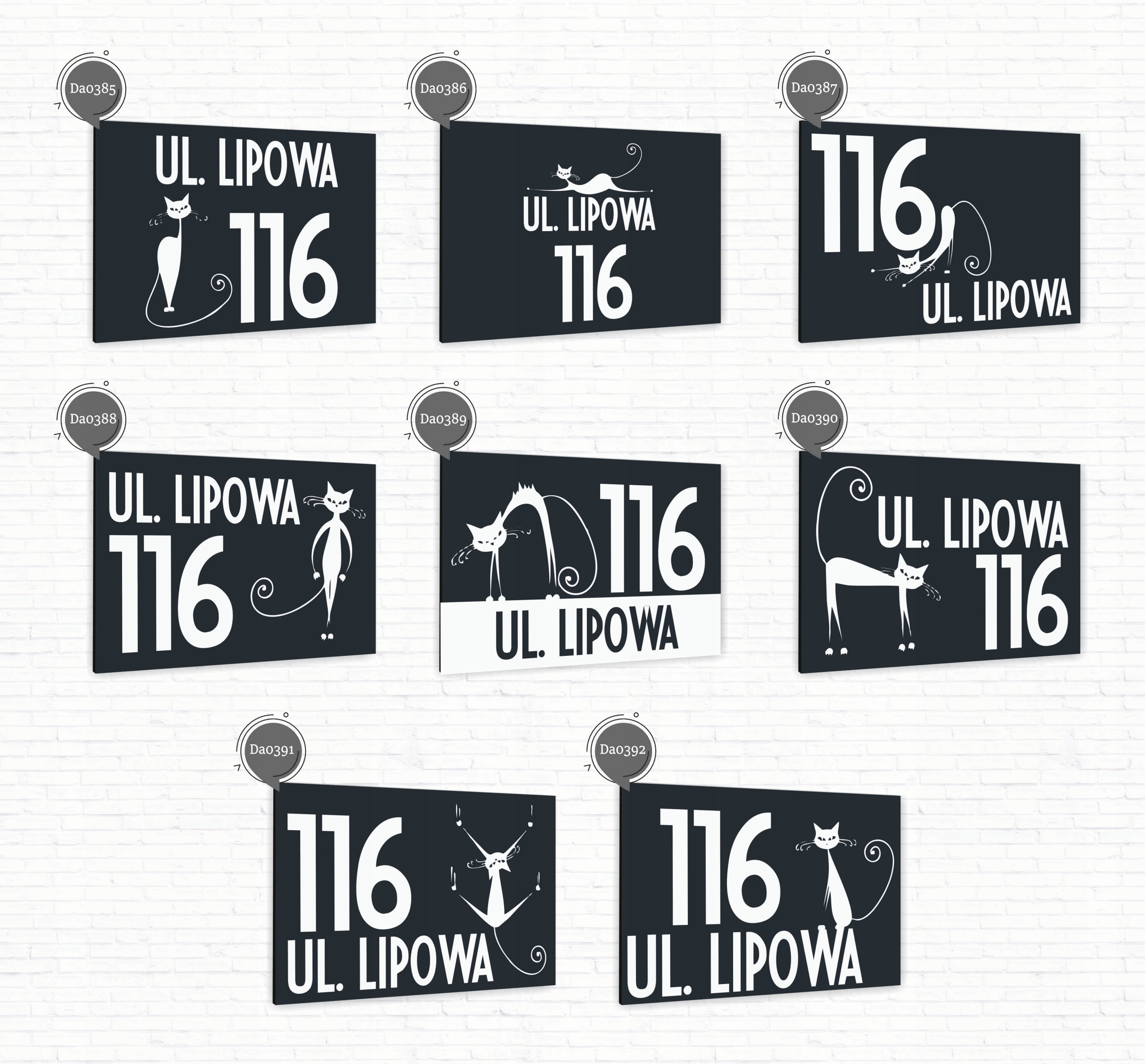 Tabliczka Tablica ADRESOWA antracyt DIBOND 20x15 numer domu ul. dużo wzorów