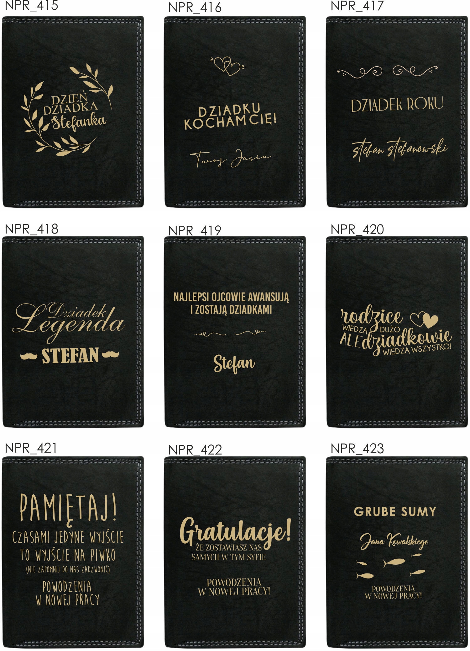 Eleganki męski portfel 100% SKÓRA dla strażaka