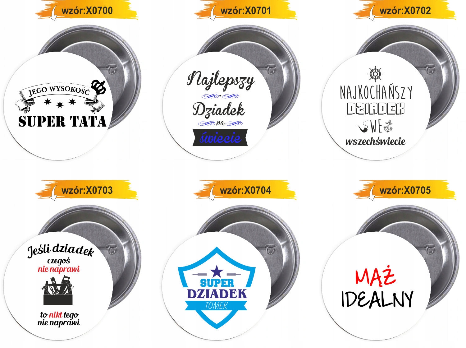 Przypinki buttony JESTEM TATĄ A TY