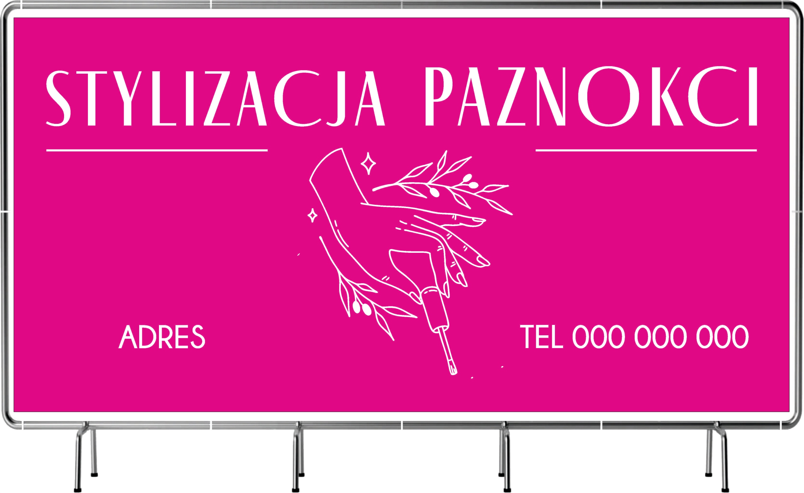 BANER REKLAMOWY 130x80cm duży wybór PROJEKT GRATIS STYLIZACJA PAZNOKCI