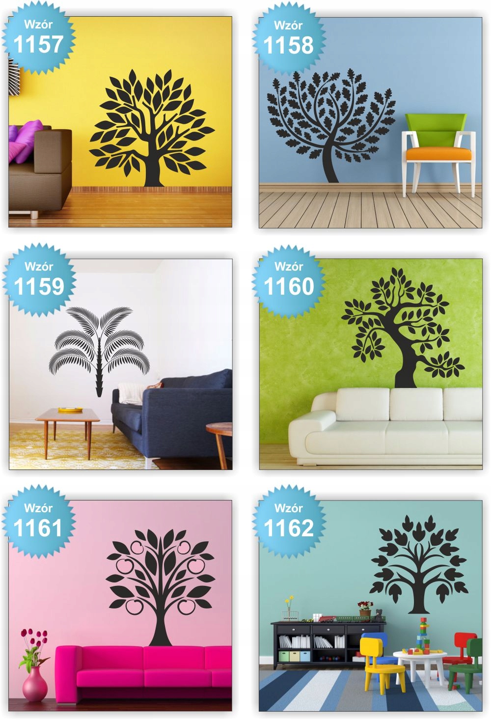 NAKLEJKI na ścianę ścienne DRZEWO drzewa 160cm