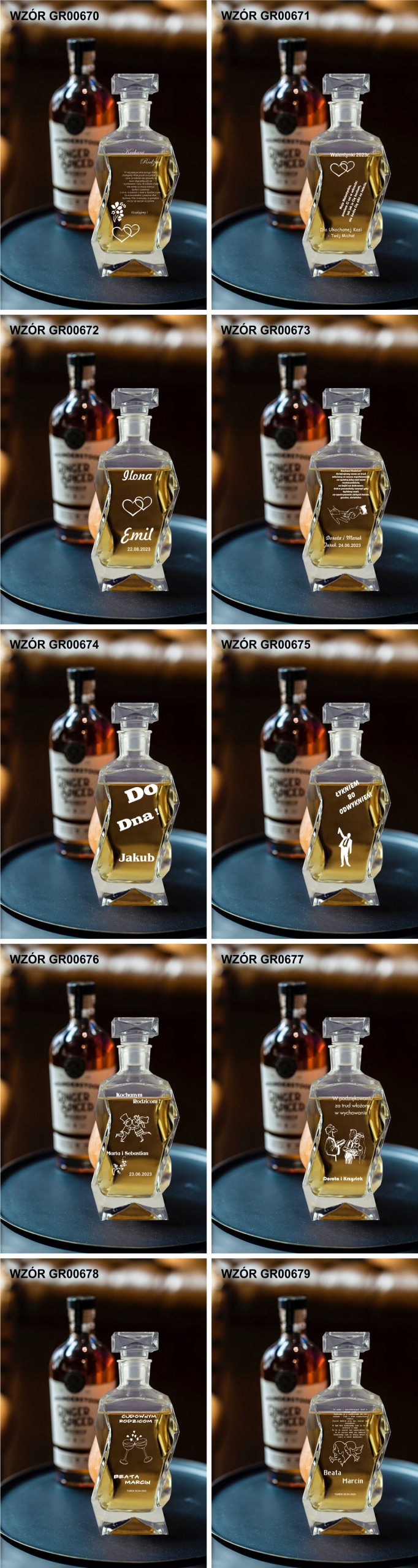 KARAFKA PREZENT Z IMIENIEM prezent na URODZINY