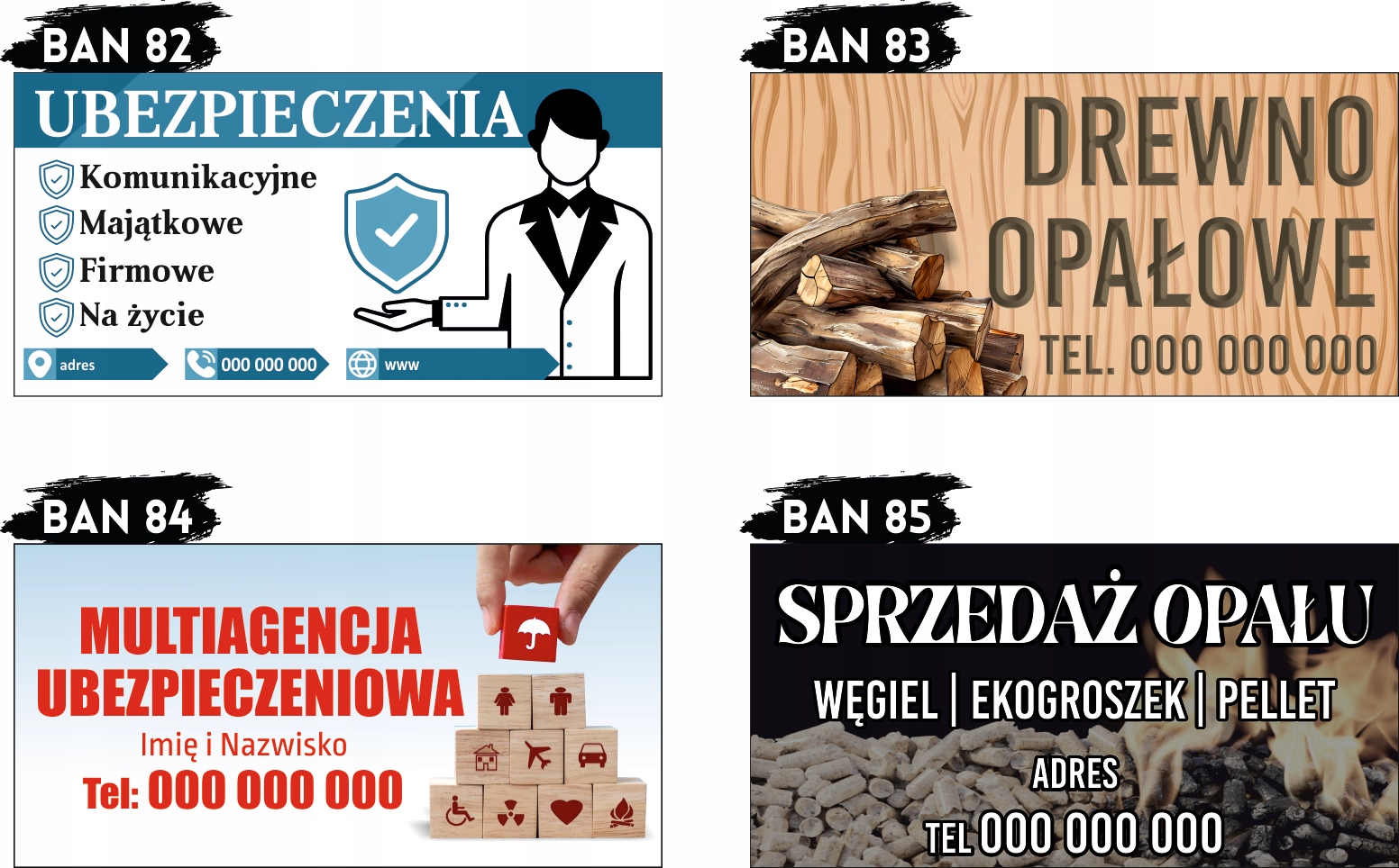 BANER REKLAMOWY OCZKOWANY 200x100 cm RÓŻNE WZORY WYPOŻYCZALNIA ROWERÓW
