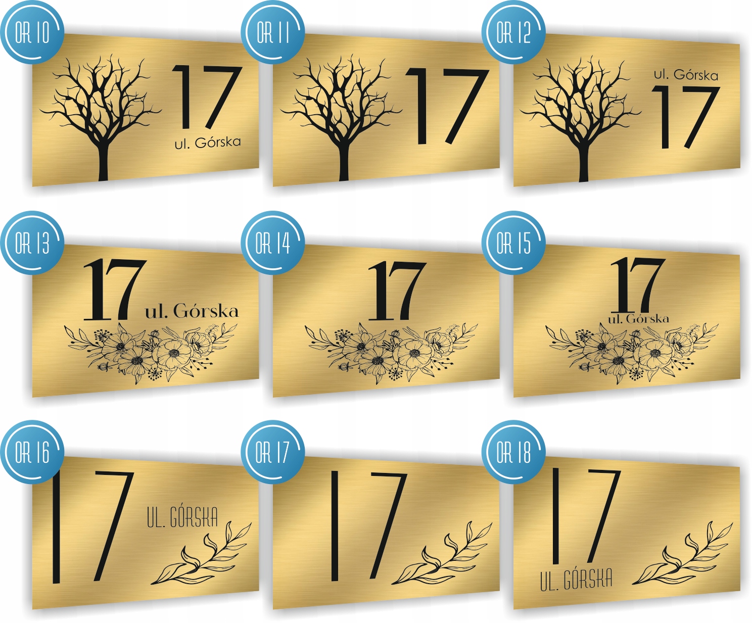 Tabliczka Tablica ADRESOWA biała DIBOND 20x15 numer domu ulica GÓRY