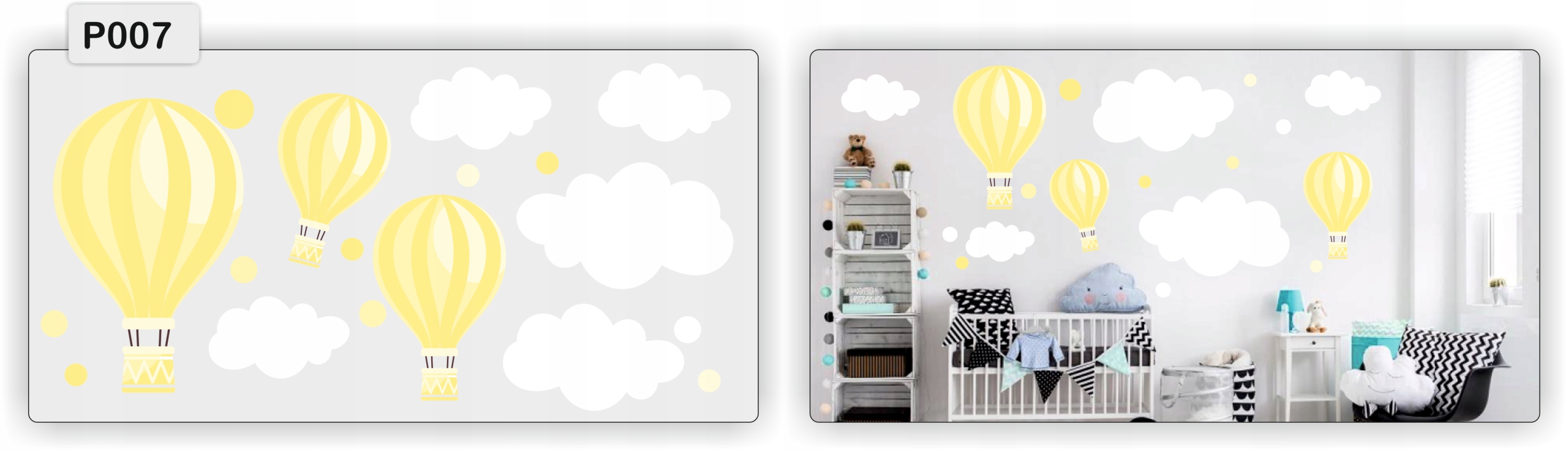 Naklejka ścienna dekoracyjna BALONIKI pastelove