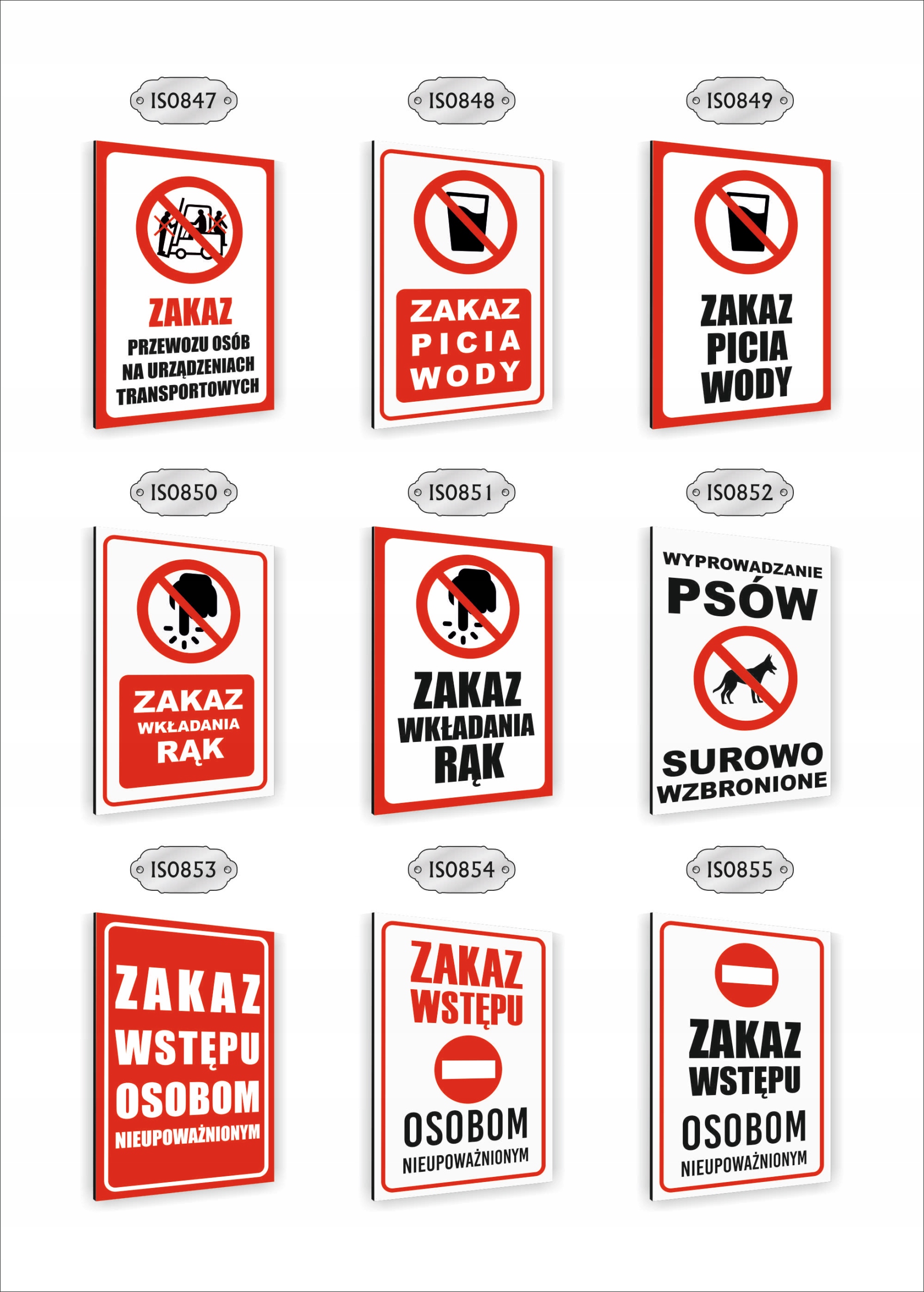 Tabliczka znak informacyjny dibond nadruk UV 30x20 ZAKAZ PARKOWANIA