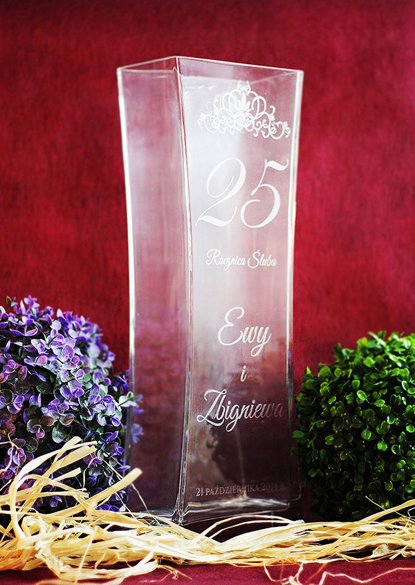 Wazon grawer prezent na WALENTYNKI dla kobiety