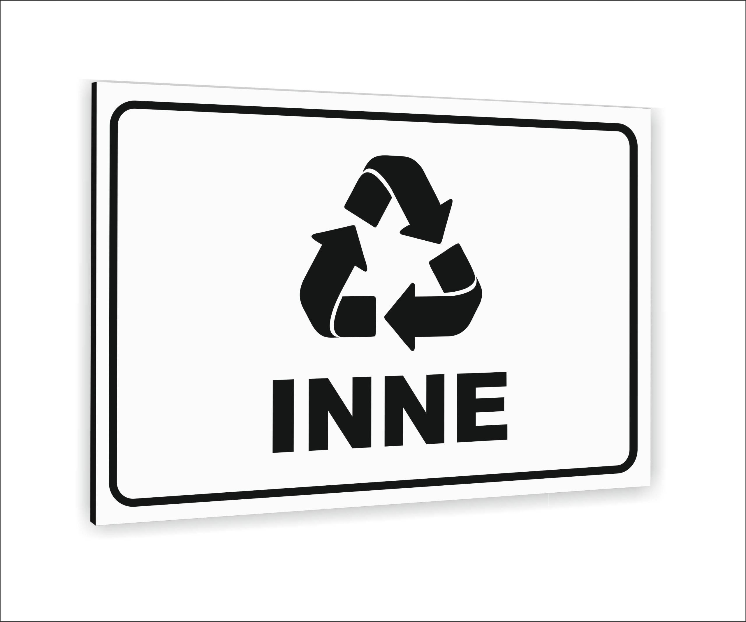 Tabliczka znak informacyjny nadruk UV dibond 20x15 odpady inne twój napis