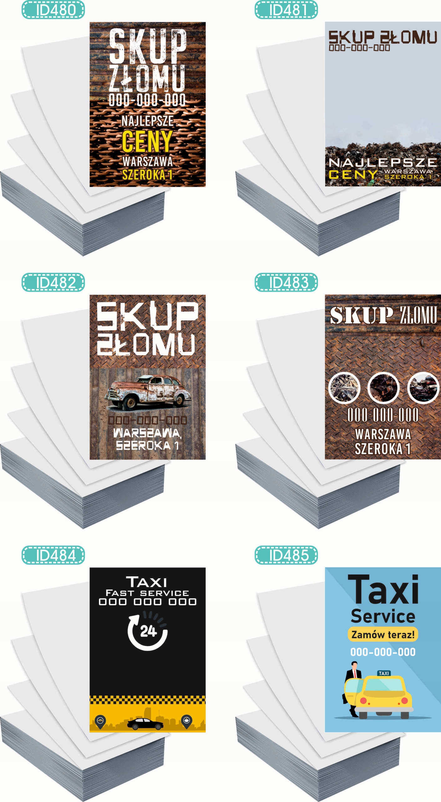 Ulotki A4 reklamowe firmowe 100szt dużo różnych wzorów SZKOŁA JĘZYKOWA