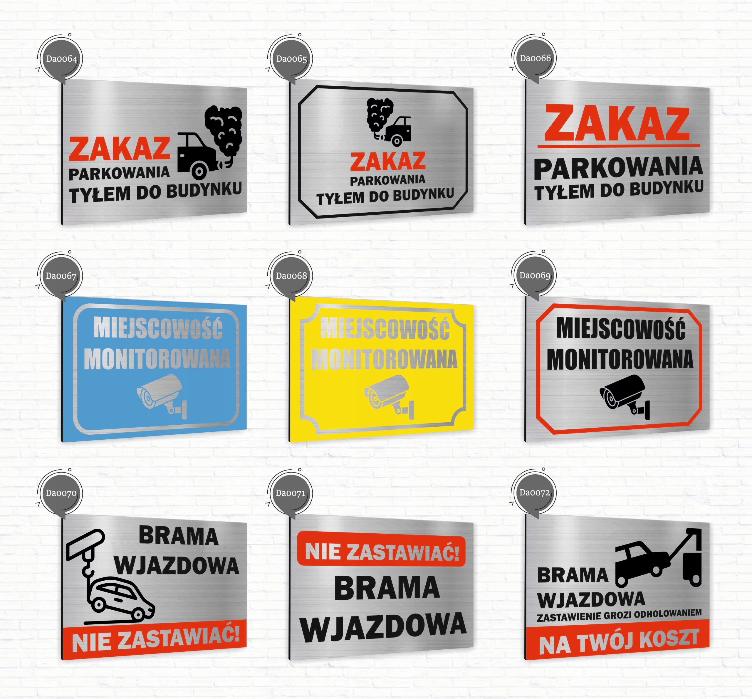 Tabliczka znak informacyjny 30x20 DOWOLNY NAPIS Nierdzewna NADRUK UV