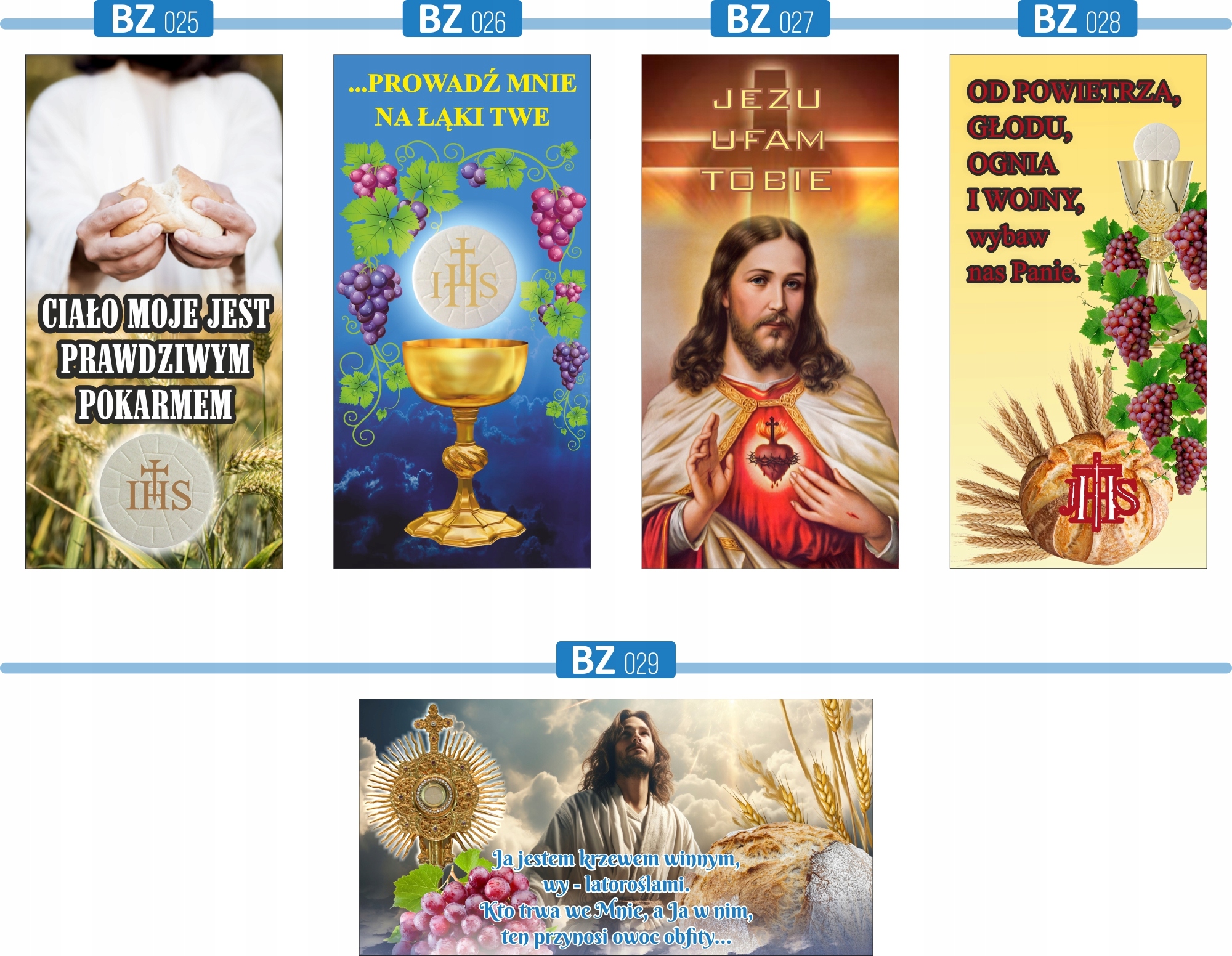 Banery na uroczystość Bożego Ciała religijny dekoracja kościoła ołtarza