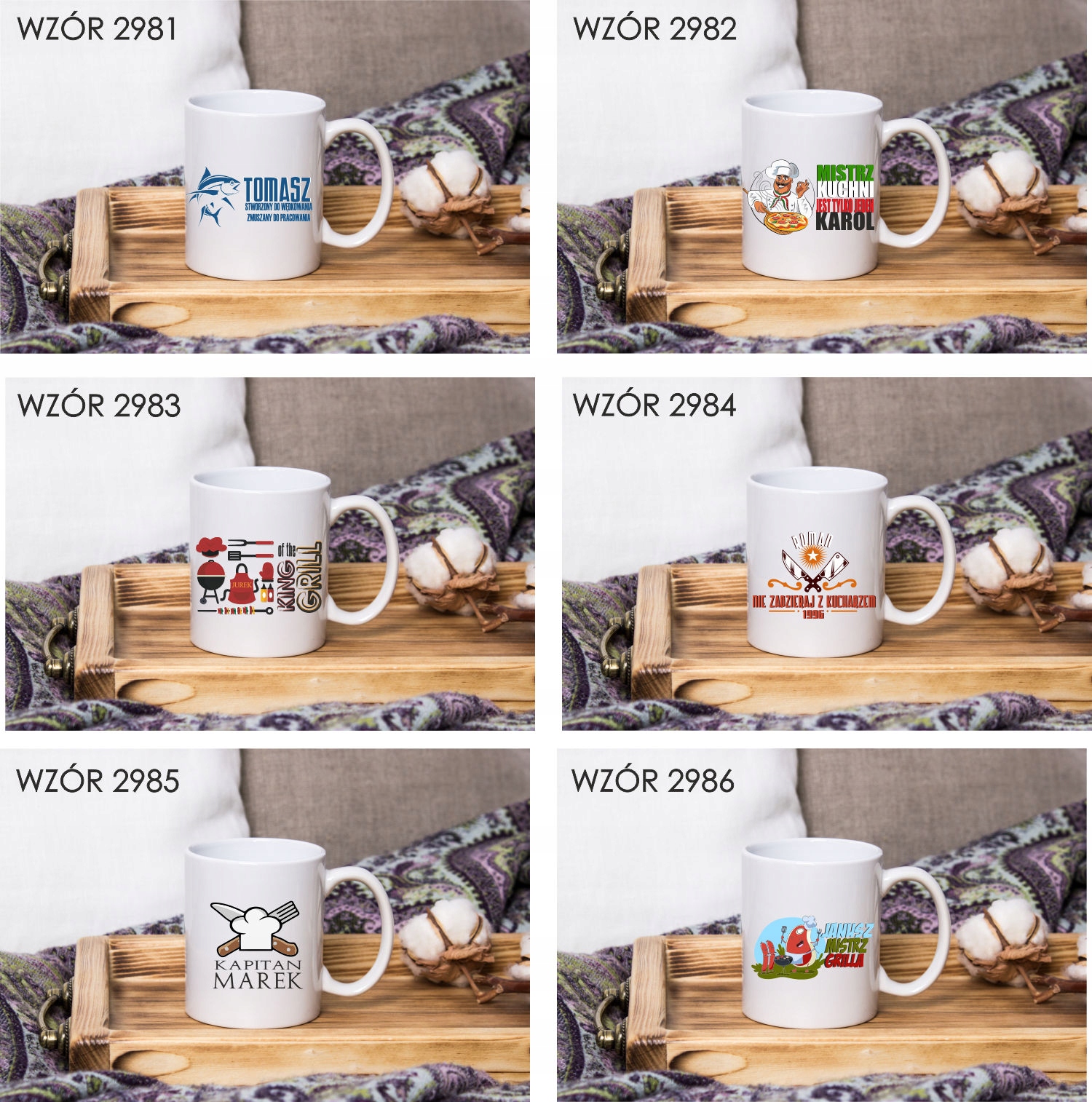 Kubek z imieniem napis PREZENT NAJLEPSZY KUCHARZ