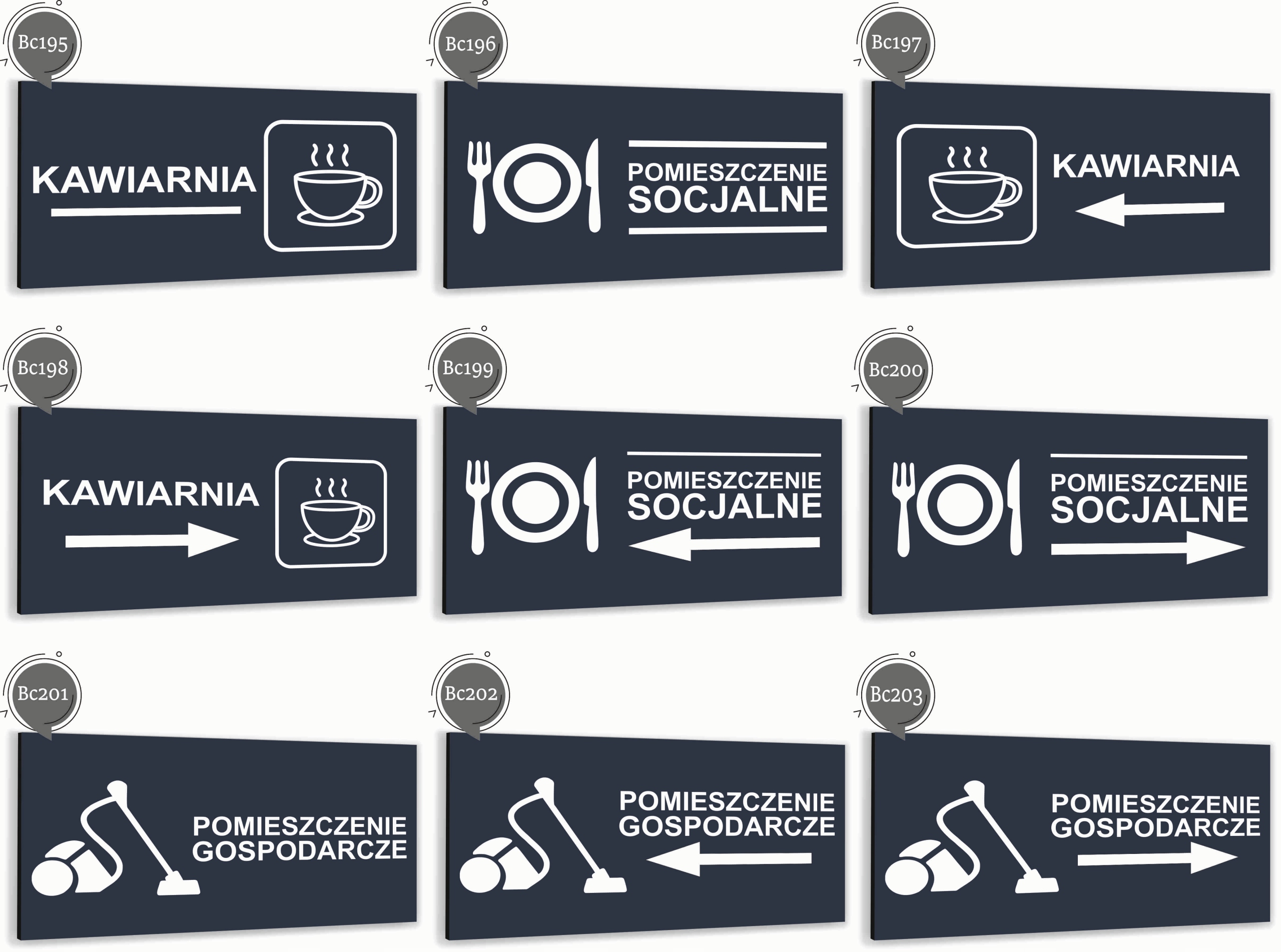 Tabliczka informacyjna ATRACYTOWA z dibondu POMIESZCZENIE GOSPODARCZE