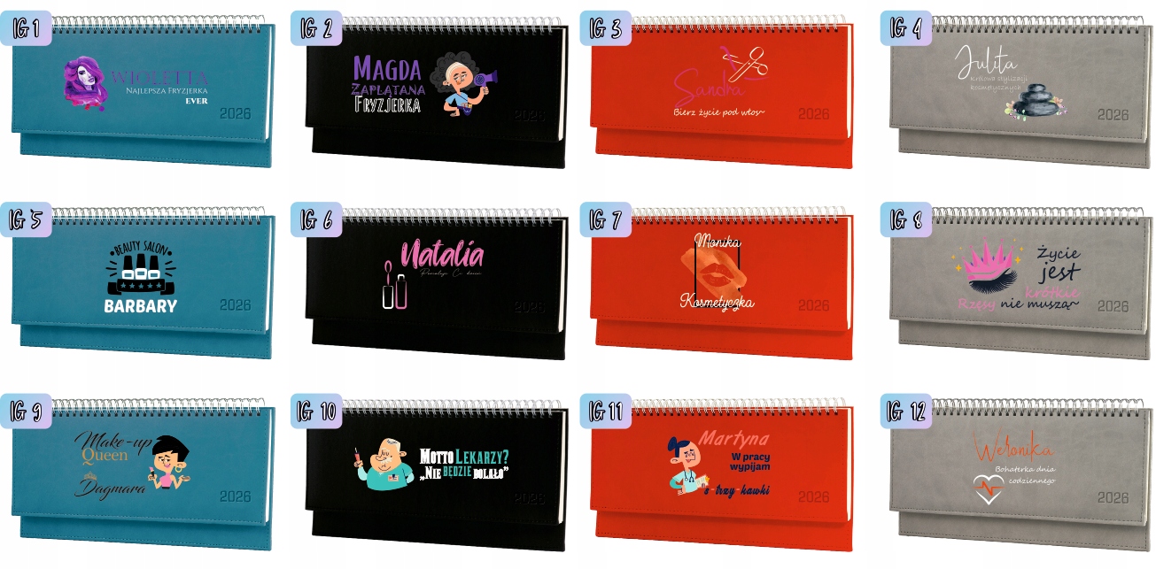 TERMINARZ STRAŻAKA personalizowany 2026 tygodniowy kalendarz biurkowy