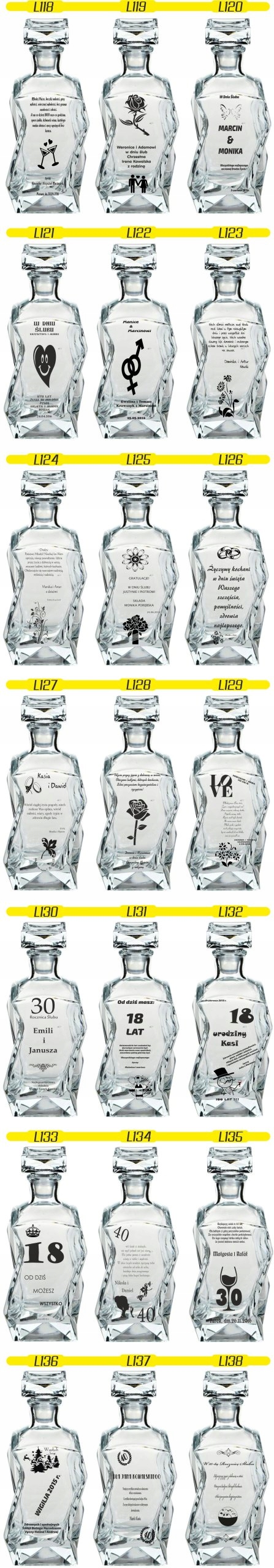 KARAFKA podziękowania dla rodziców świadków grawer