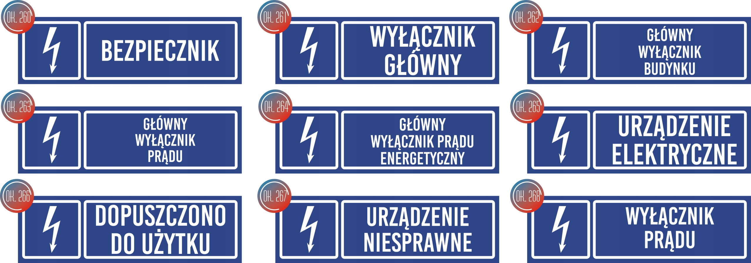 Tabliczka informacyjna - Transformator 1000 KVA grawer piktogram 20x6 cm