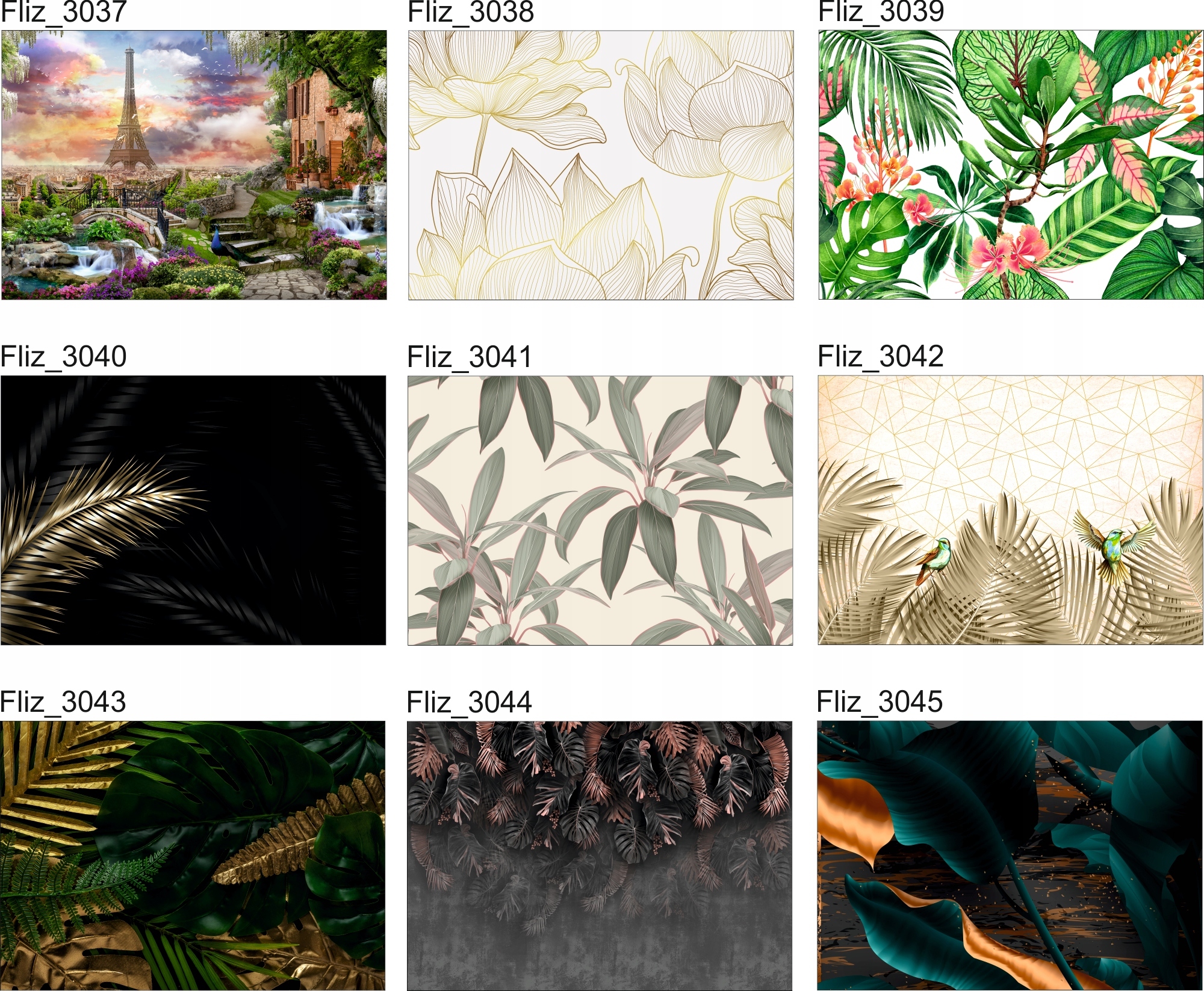 FOTOTAPETA mur ściana w liściach rośliny natura