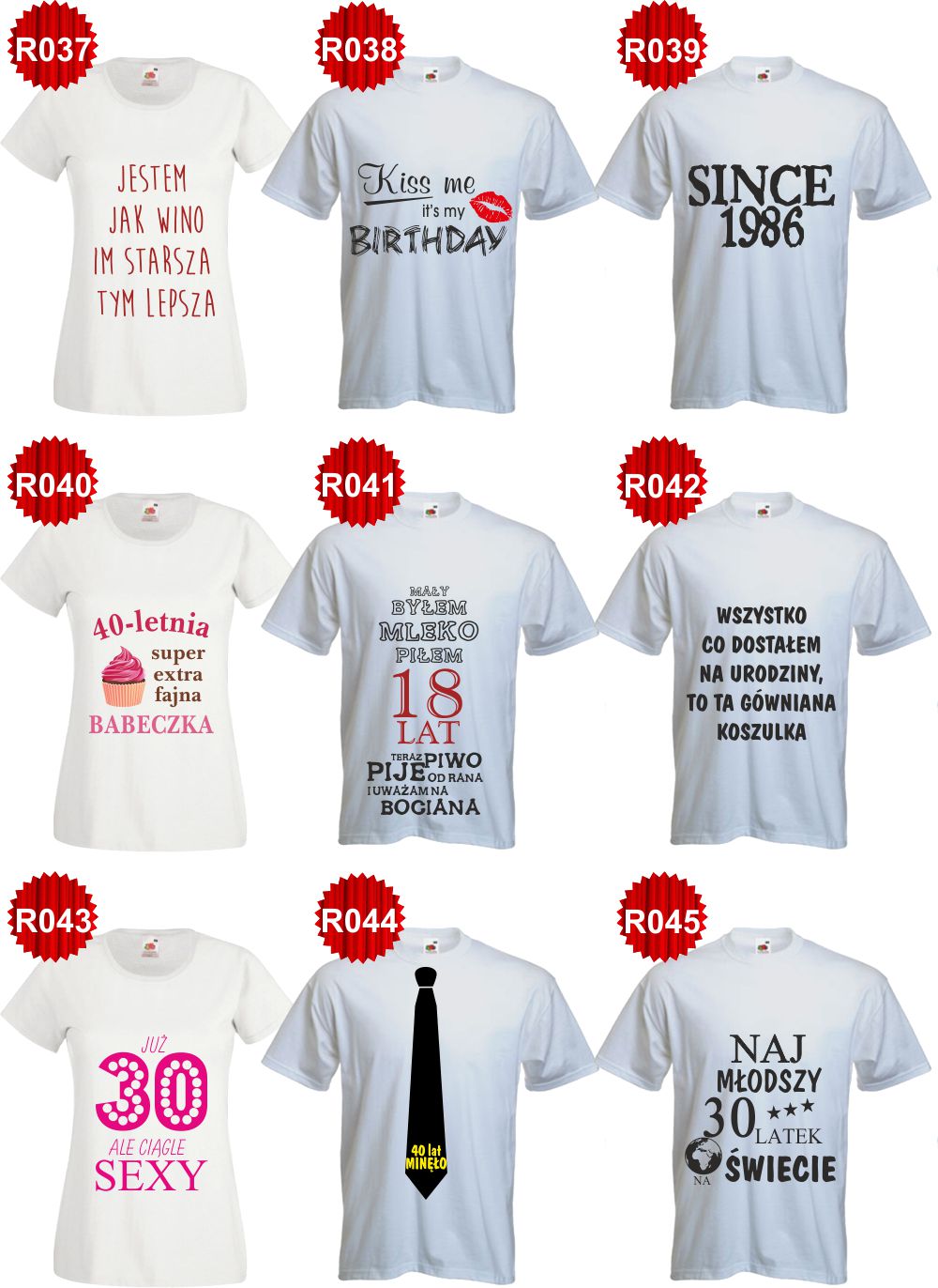 Koszulka na URODZINY T-SHIRT prezent ŚWIAT 30