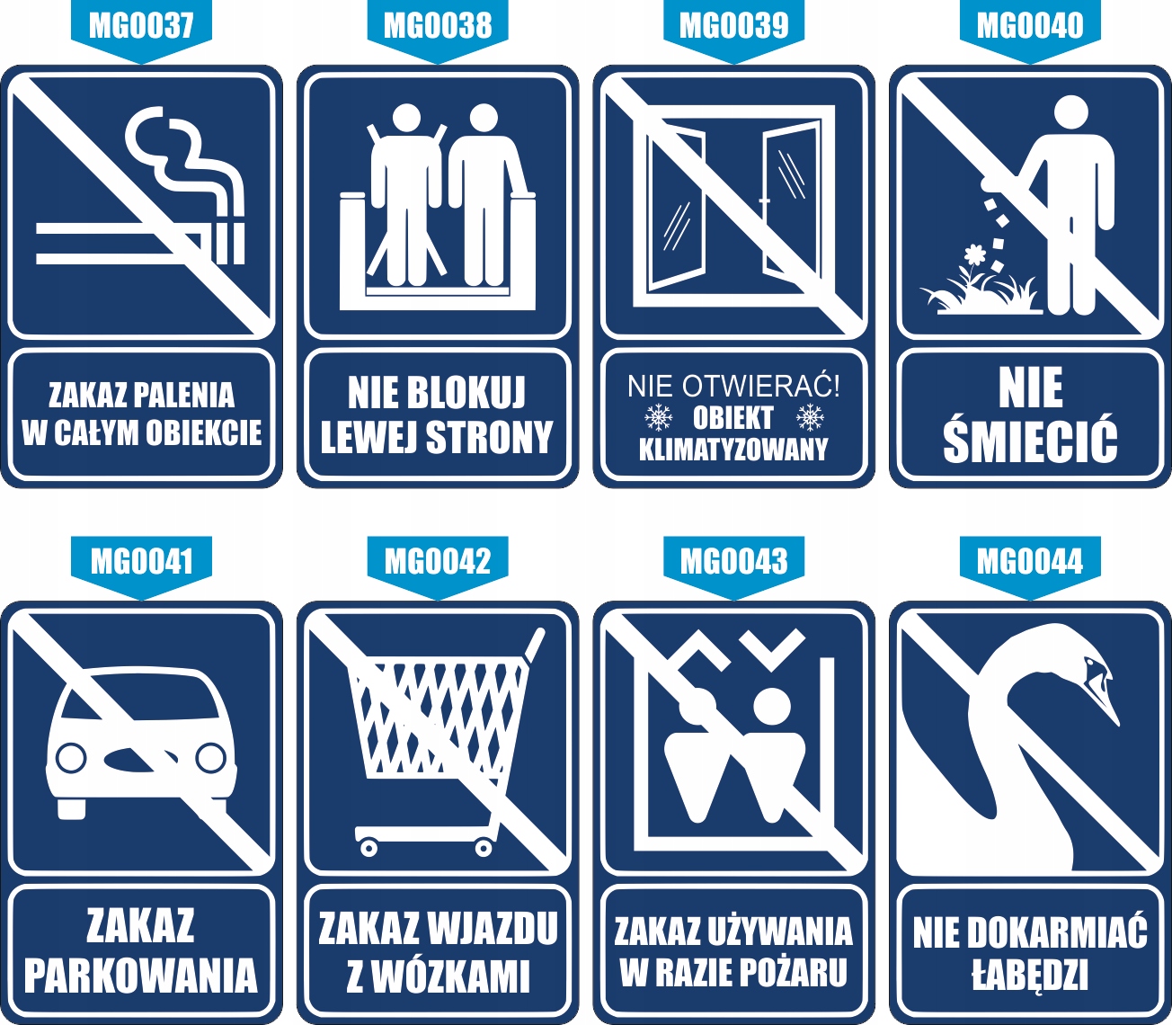 Tabliczka grawer informacyjna piktogram 20x15 nie blokuj lewej strony