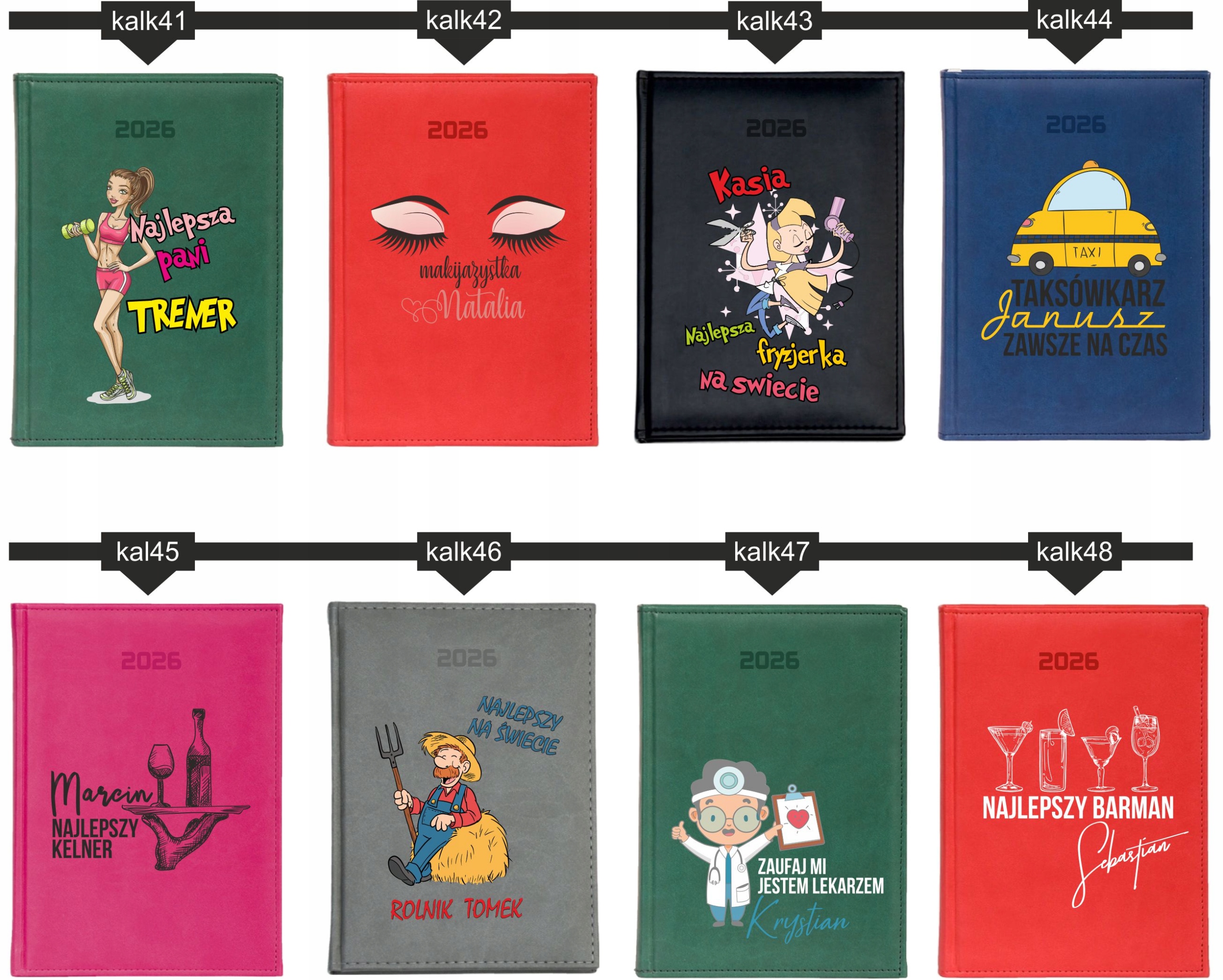 KALENDARZ A4 2026 DZIENNY terminarz z nadrukiem UV DLA NAUCZYCIELA