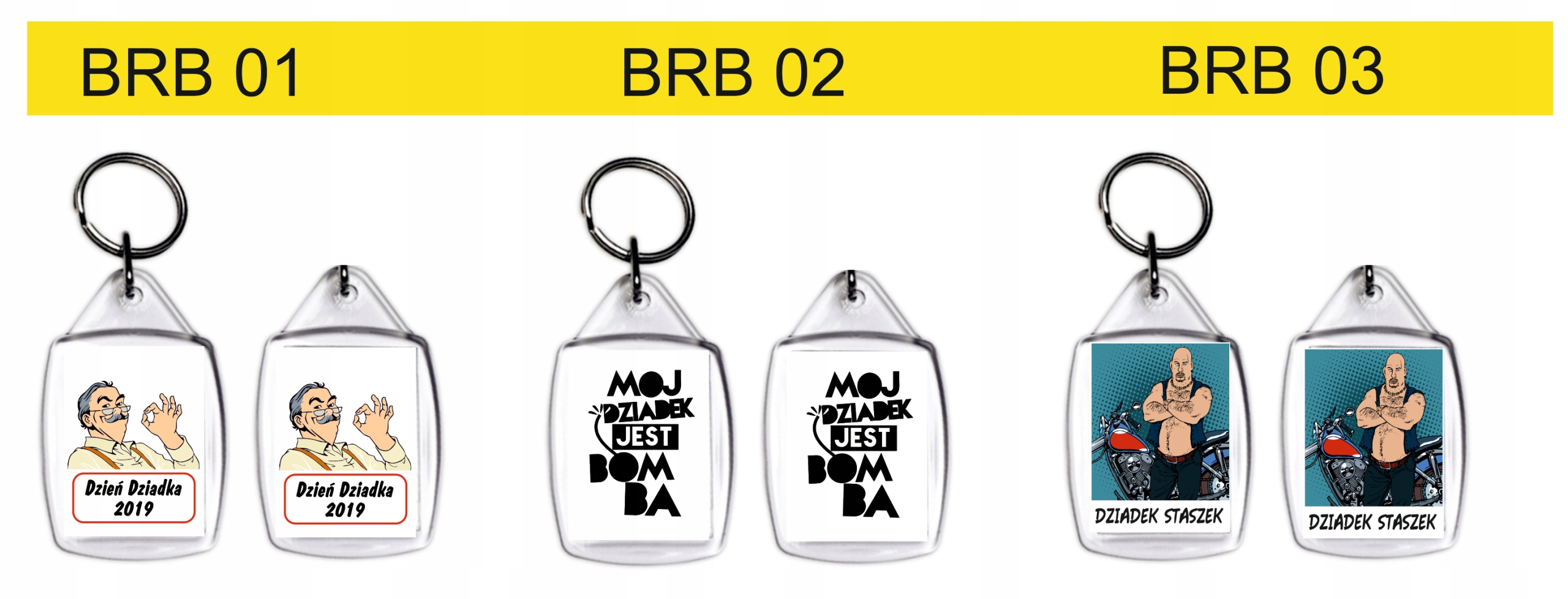 Brelok do kluczy prezent Dzień Babci i Dziadka HIT