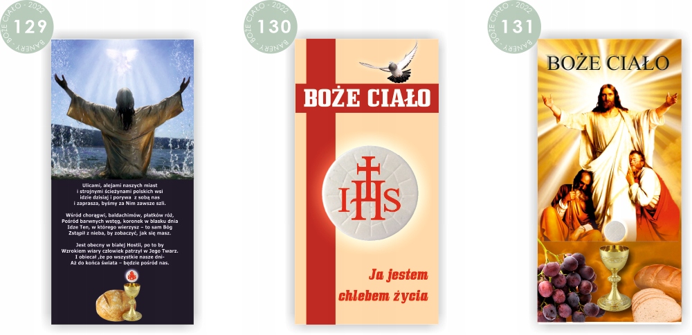 BOŻE CIAŁO Baner Plandeka 200x100 cm dekoracja