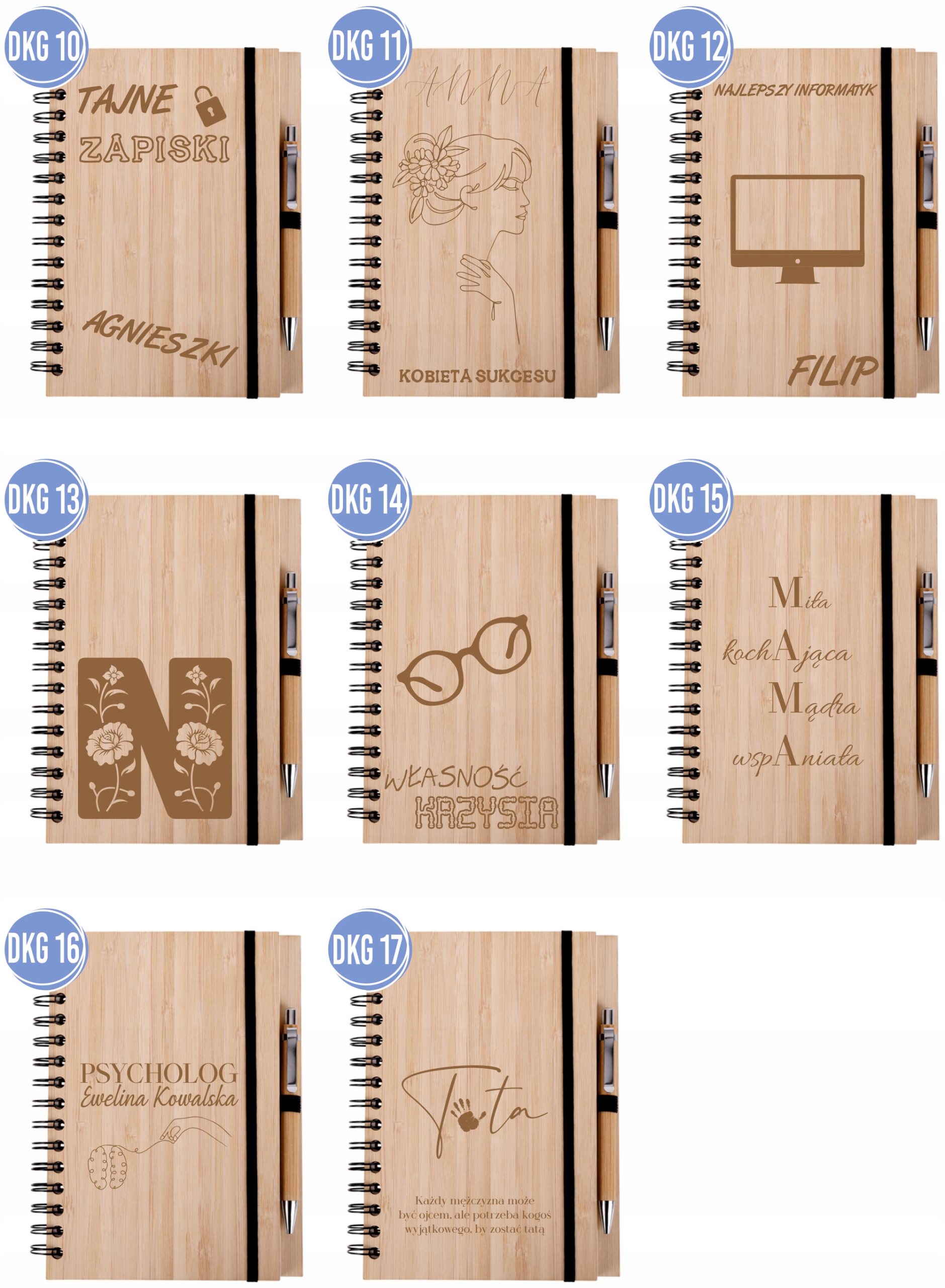 Zestaw Notatnik A5 notes PERSONALIZOWANY GRAWER prezent DLA MAGISTRA