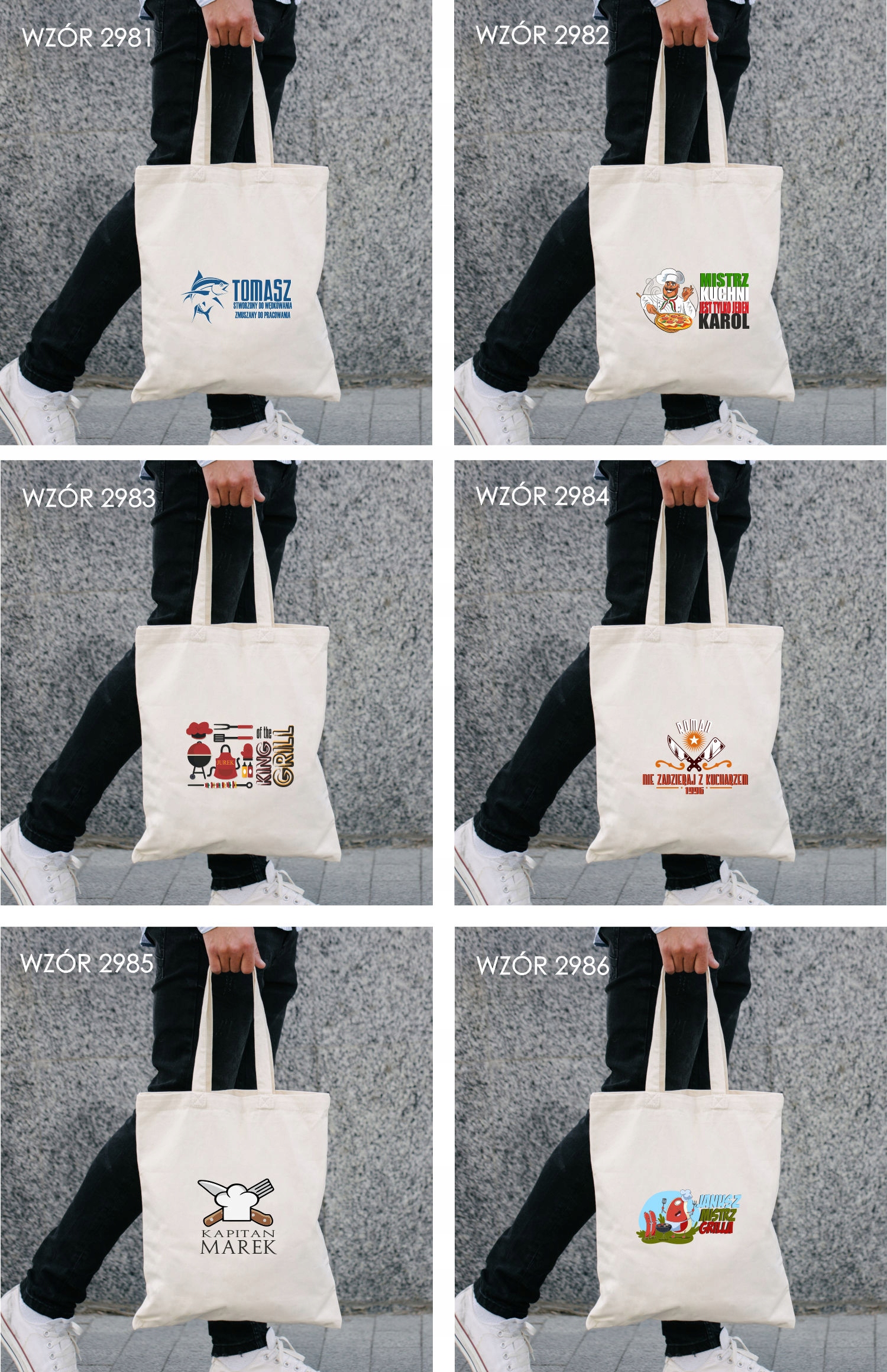 Eko Torba z imieniem napis PREZENT BURGEROZAURUS