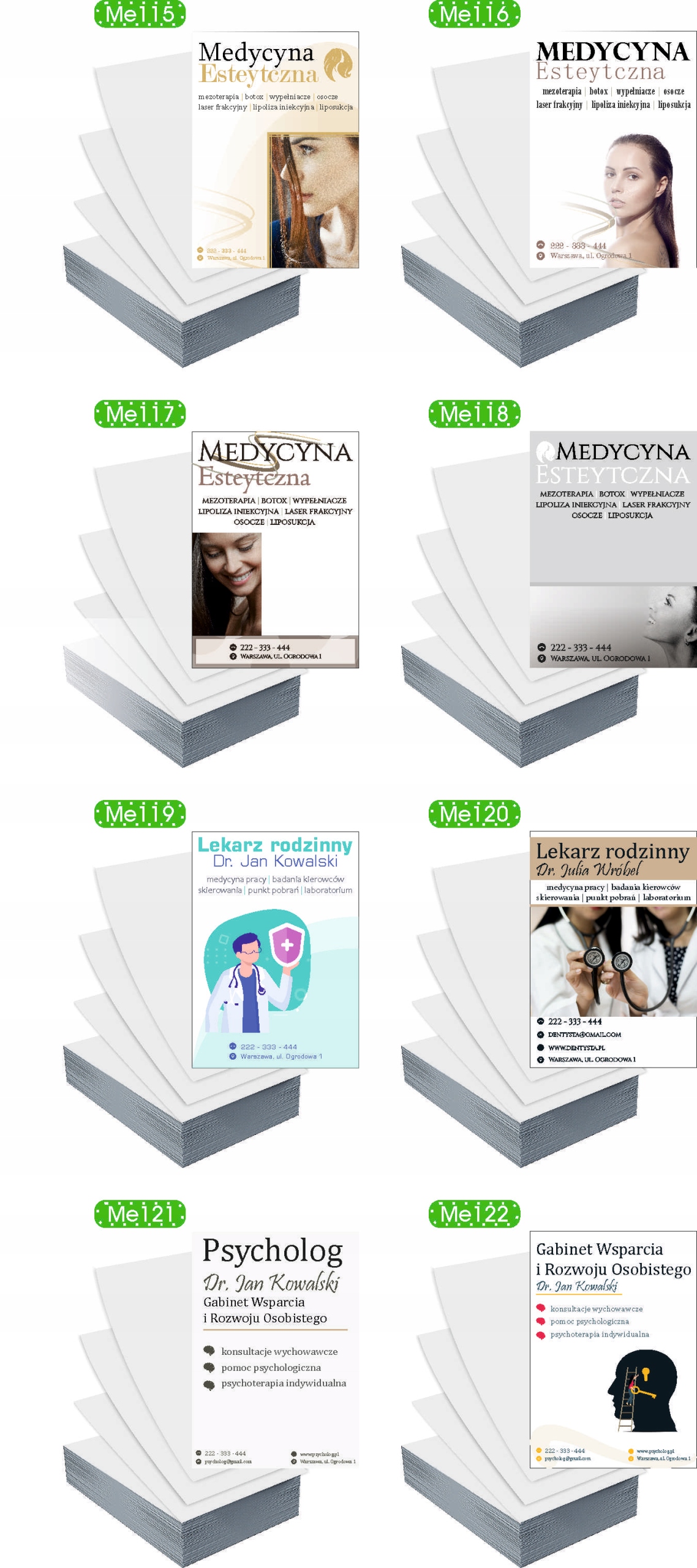 Ulotki A5 100szt reklamowe firmowe duży wybór MEDYCYNA ESTETYCZNA