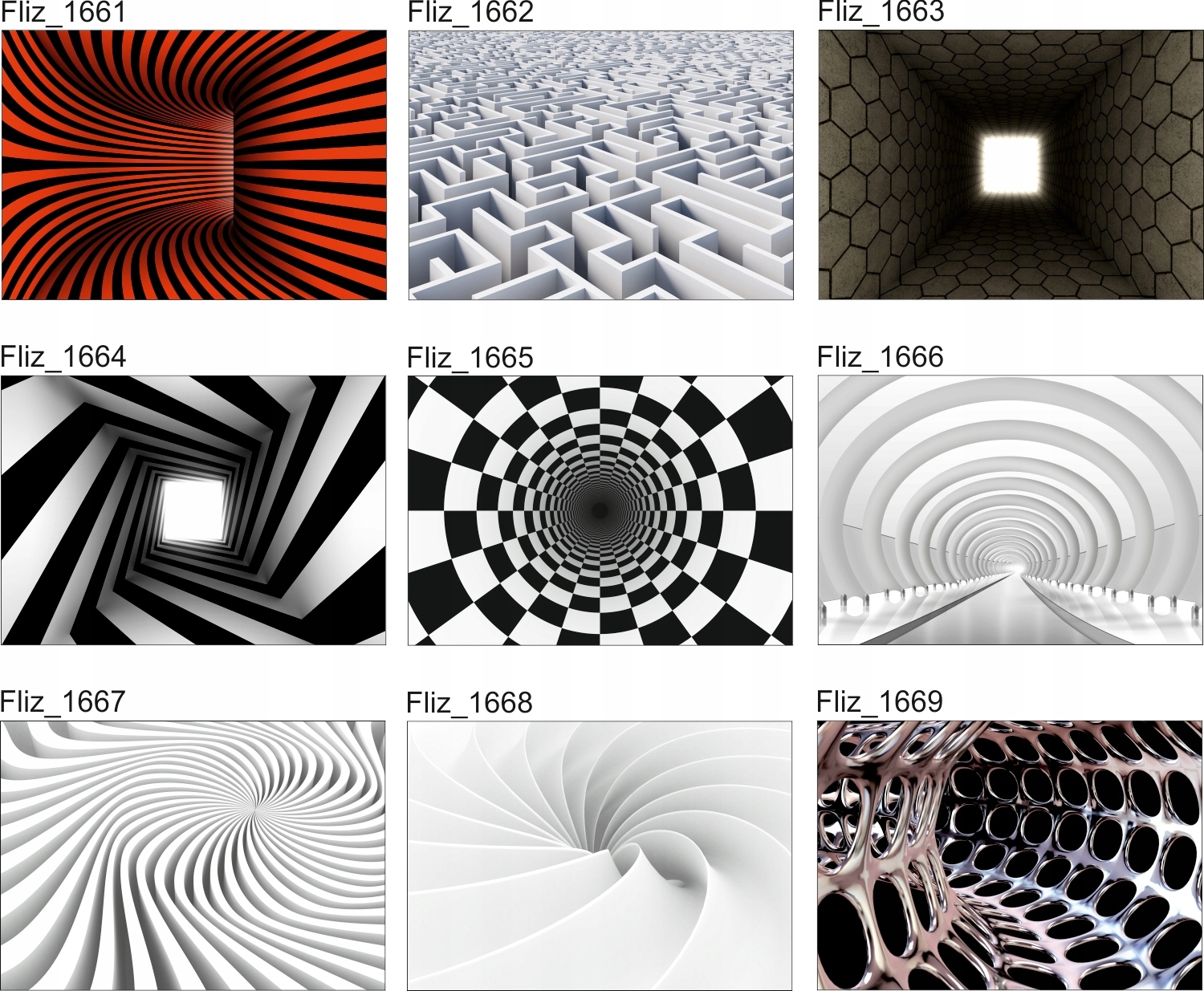 FOTOTAPETA tunel 3D deski abstrakcja na wymiar