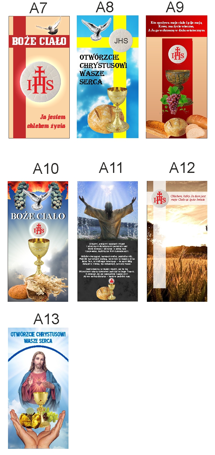BOŻE CIAŁO Baner na ołtarz ołtarze dekoracja obraz