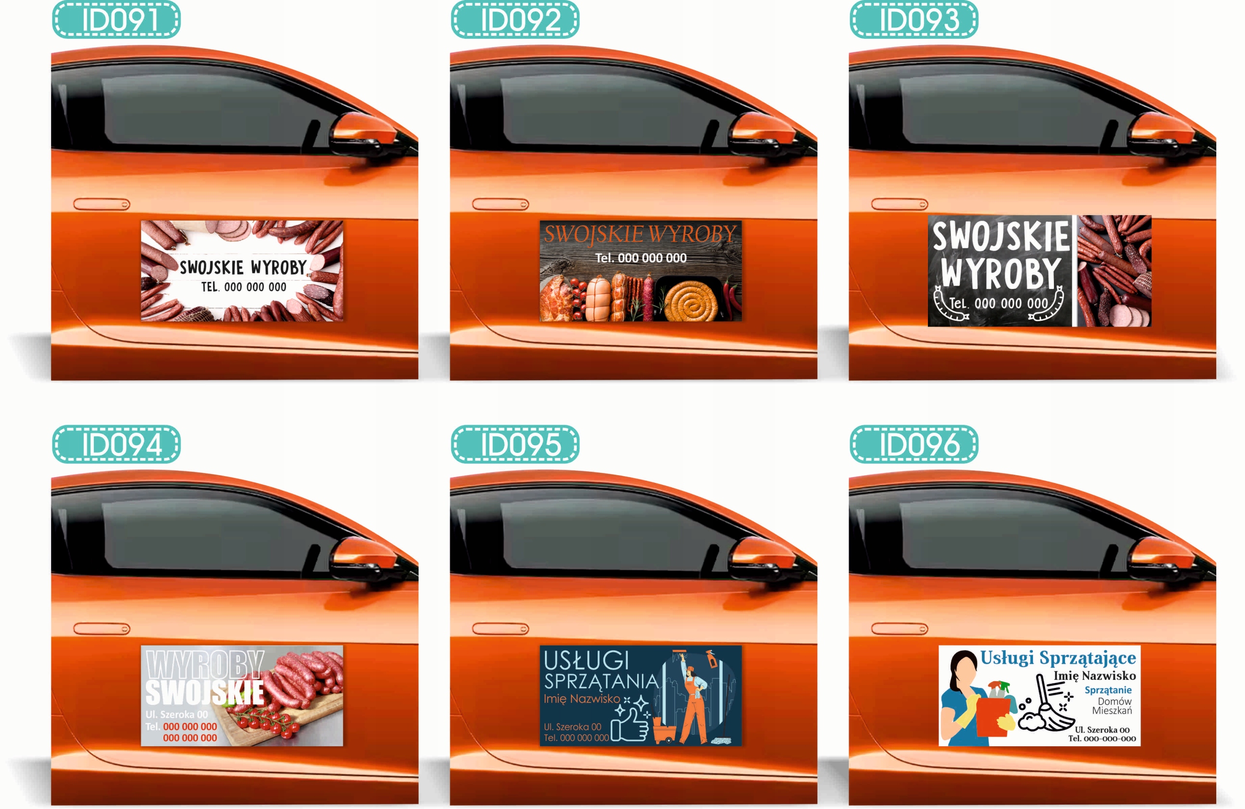 Magnes na samochód reklama magnetyczna 60x30 cm pomoc drogowa LAWETA