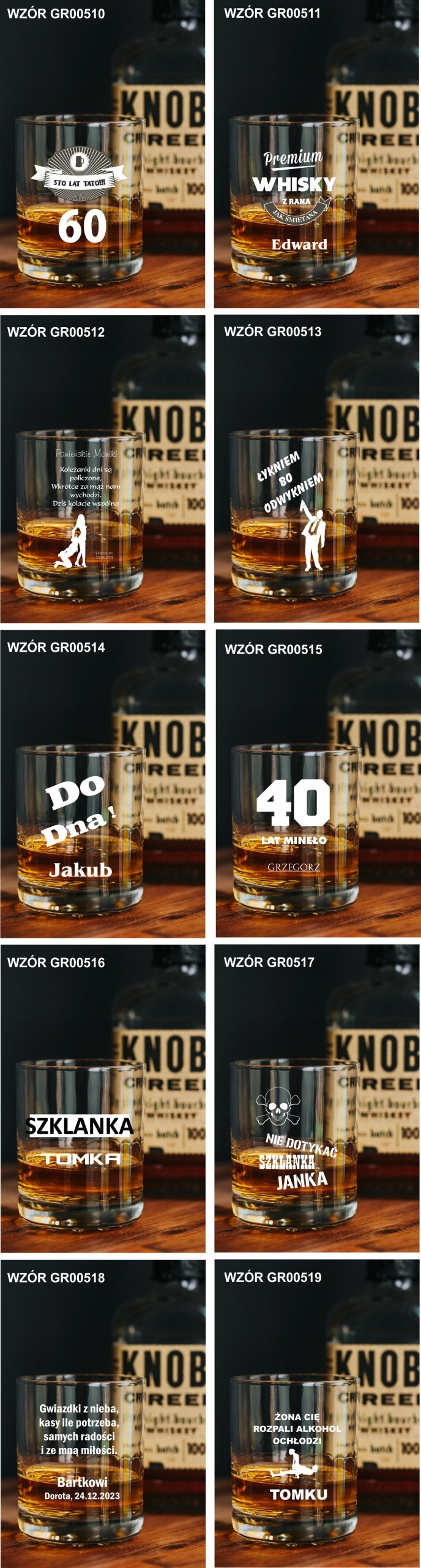 Szklanka do WHISKY z grawerem prezent na święta