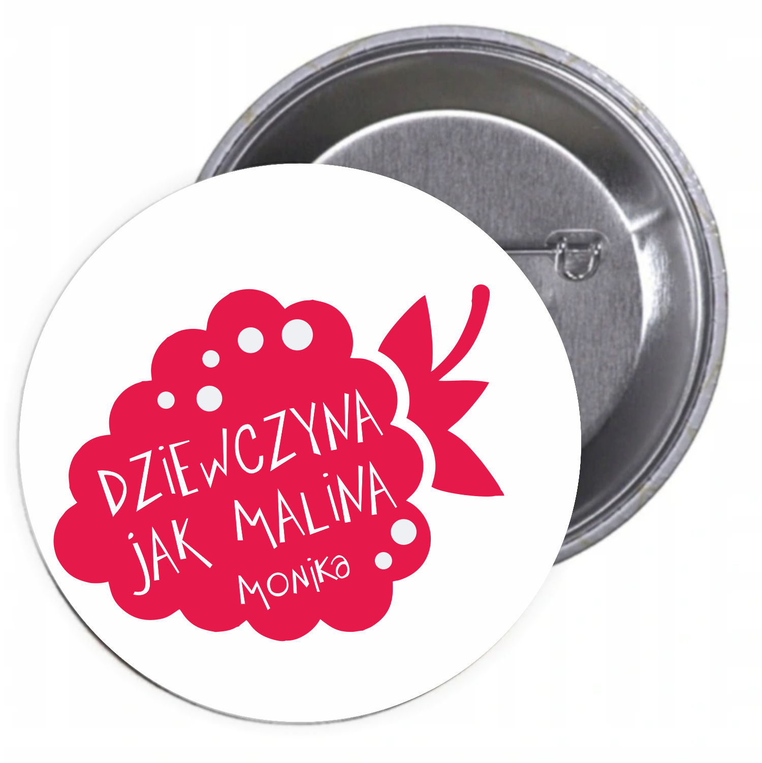 Przypinki buttony dziewczyna jak malina tanio