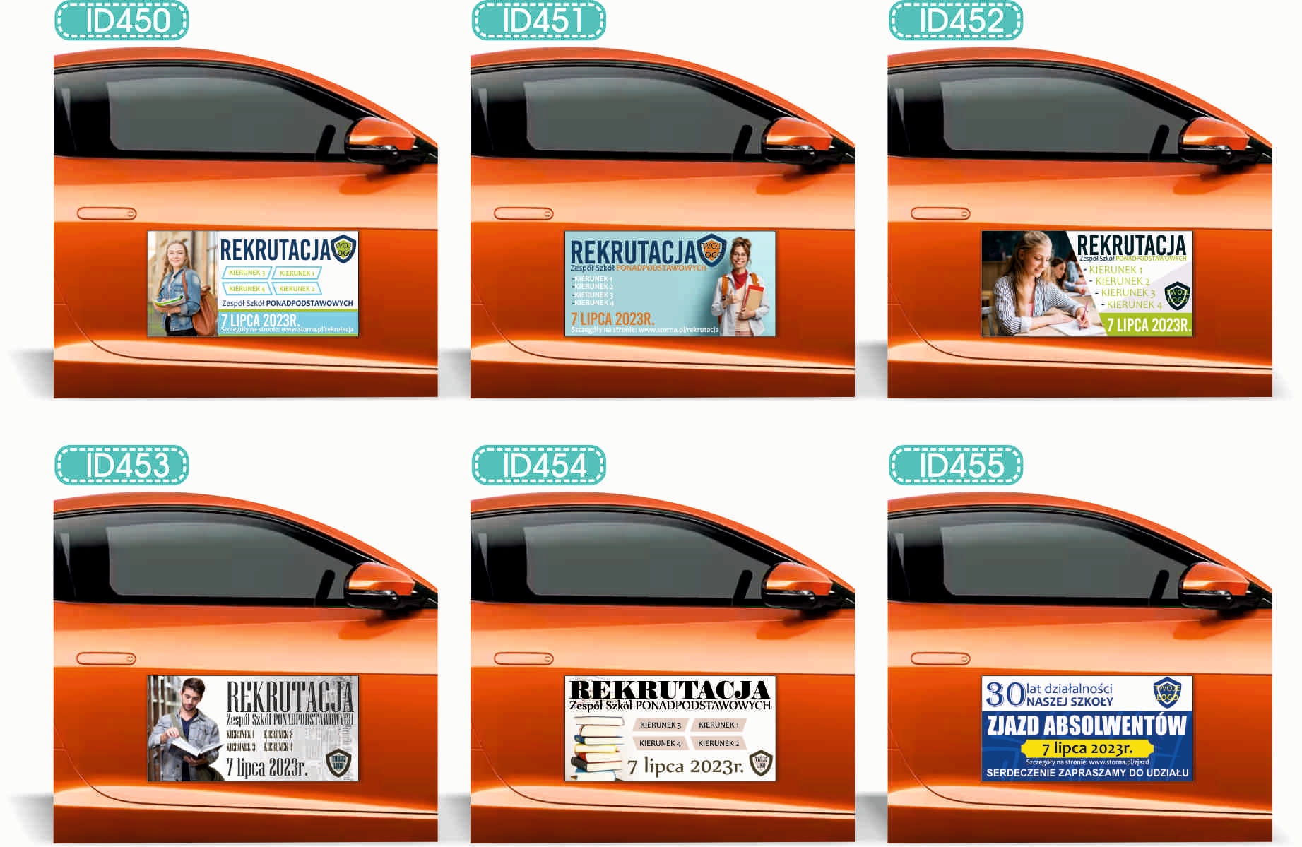 Magnes na samochód auto reklama magnetyczna 60x30 cm klinika weterynaryjna