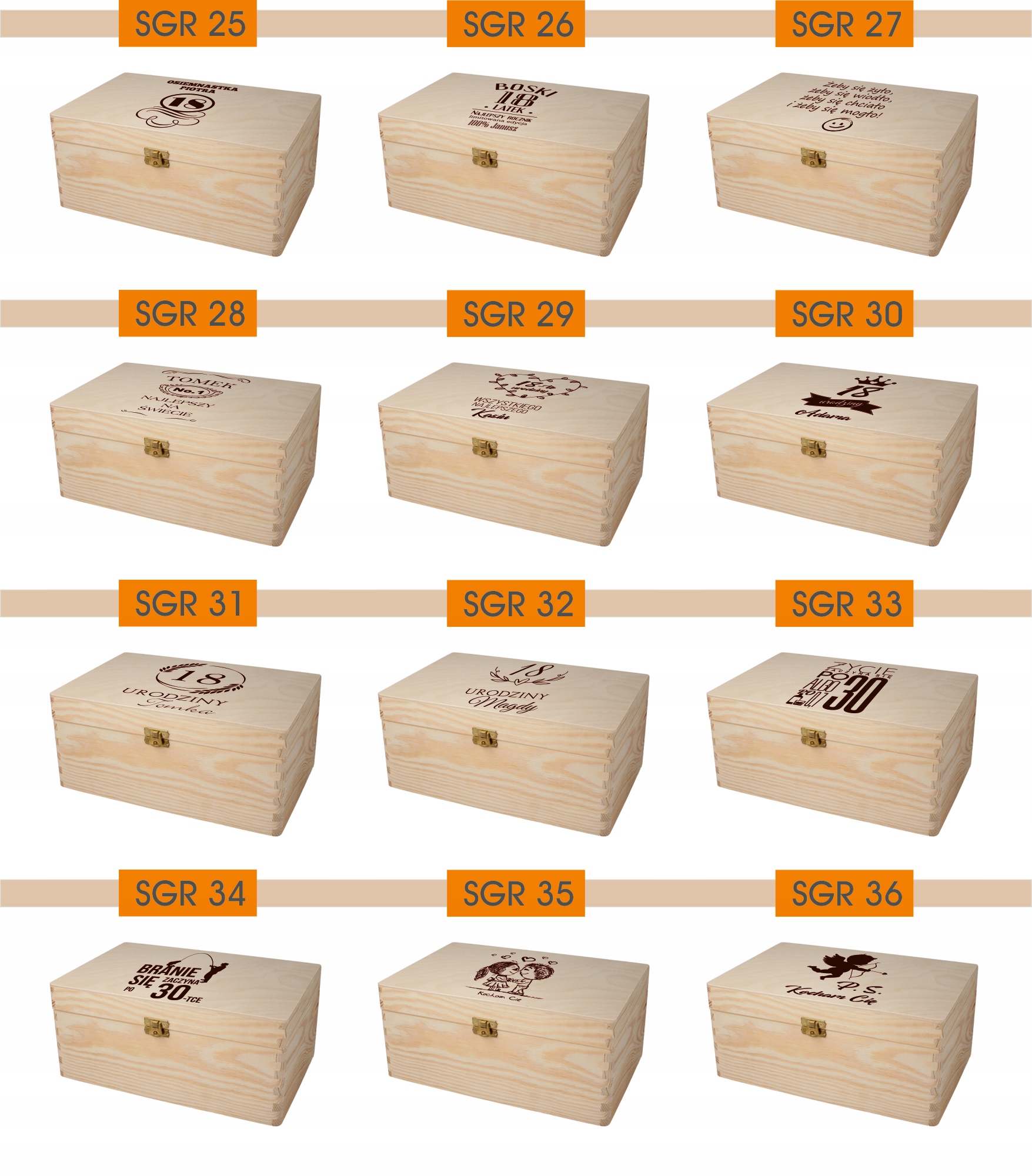 PUDEŁKO WSPOMNIEŃ prezent na URODZINY 18 osiemnastkę twój tekst grawer