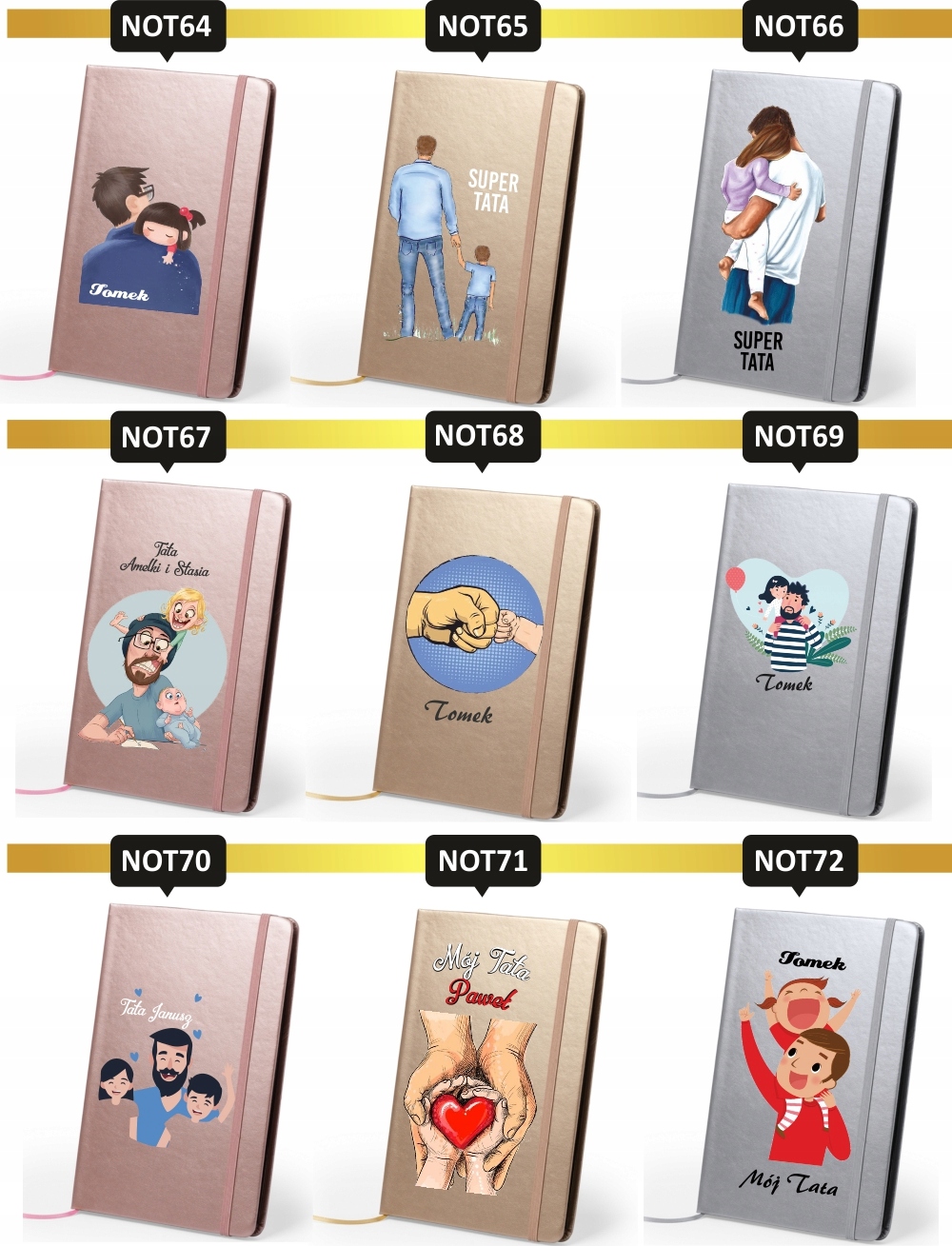 Notes metaliczny UV gift dla MAMY długopis GRATIS