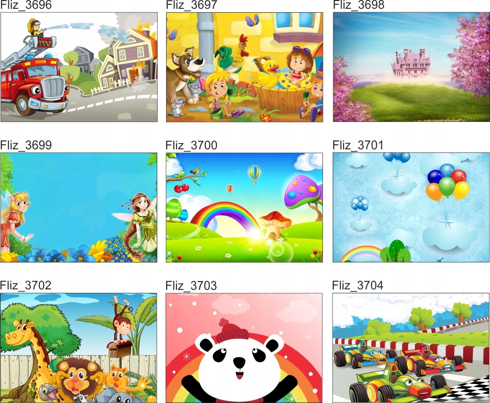 FOTOTAPETA dla dzieci TĘCZA BALONY KOLOROWA 3D