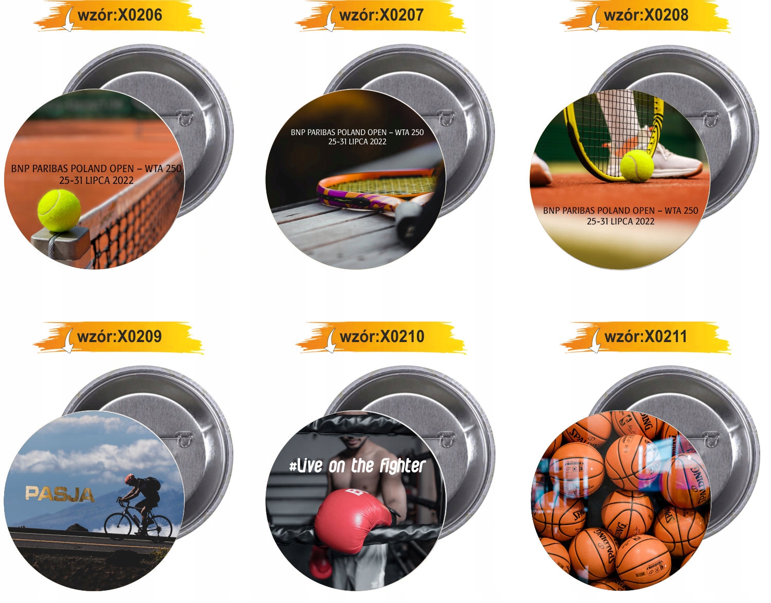 Przypinki buttony SPORT - BNP PARIBAS POLAND