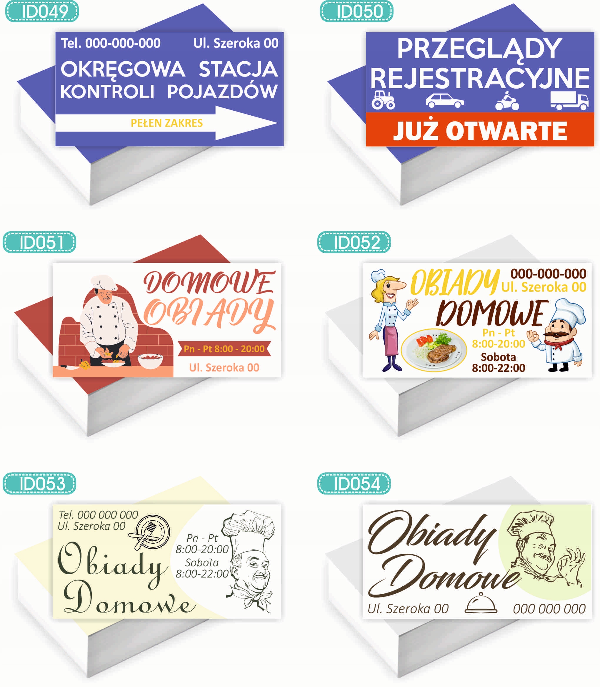Wizytówki firmowe Foliowane 1000szt wiele wzorów SKLEP WIELOBRANŻOWY