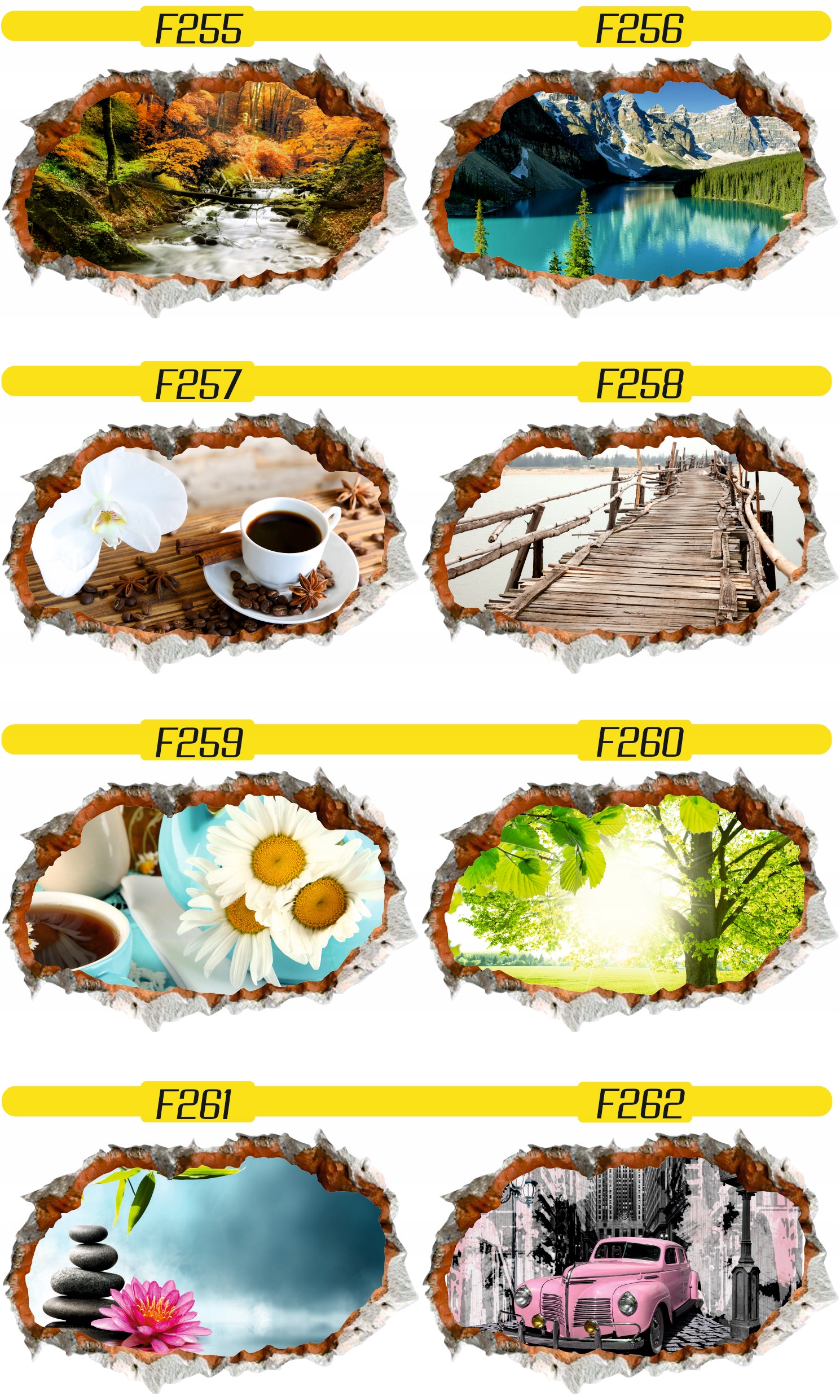 Naklejka efekt 3D czerwone maki duży wybór wzorów