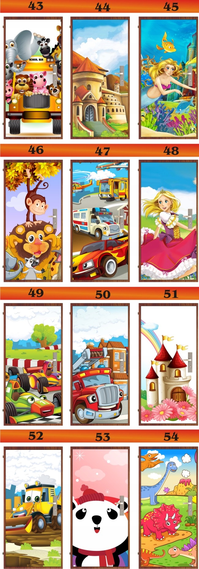 Fototapeta NAKLEJKA okleina drzwi szafe dla dzieci