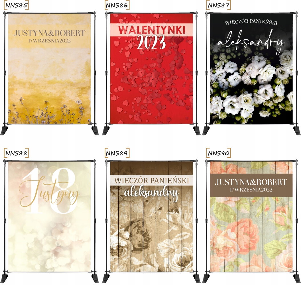 TŁO ścianka FOTO osiemnastka DESKI + imię