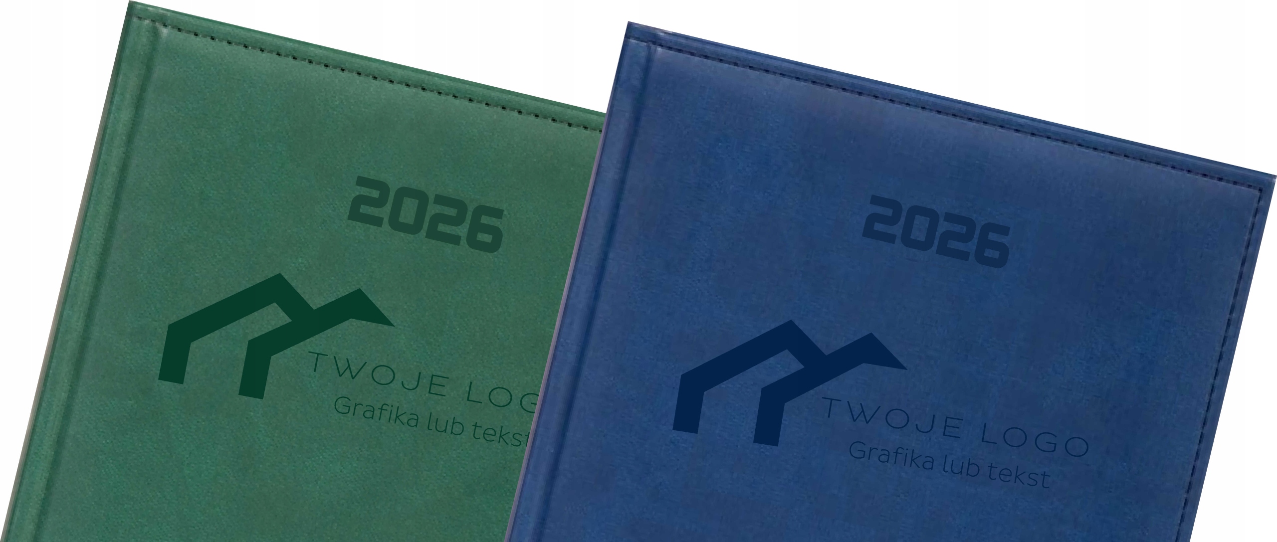 FIRMOWY KALENDARZ Z LOGO A4 2026 książkowy tygodniowy z grawerem 25 sztuk