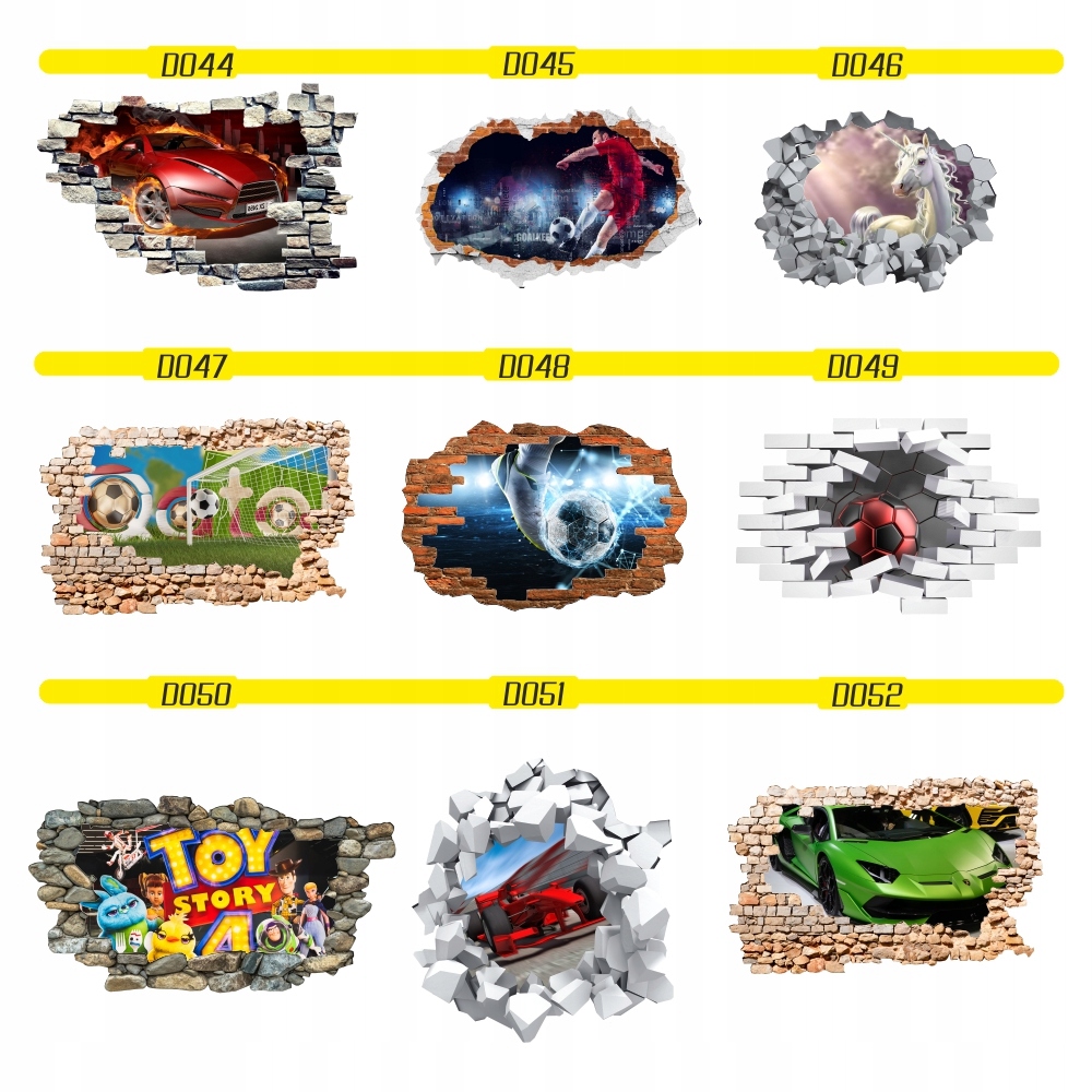 Naklejka ścienna Dziura na ścianę samochód BMW