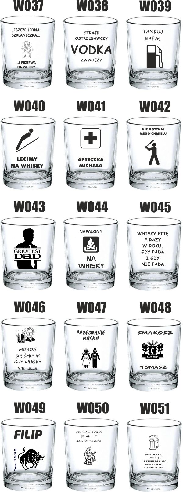 Szklanka WHISKY prezent na święta mikołajki grawer