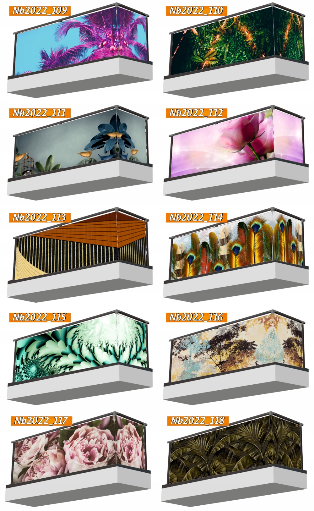 Osłona na balkon LAS WE MGLE brzozy NATURA TANIO