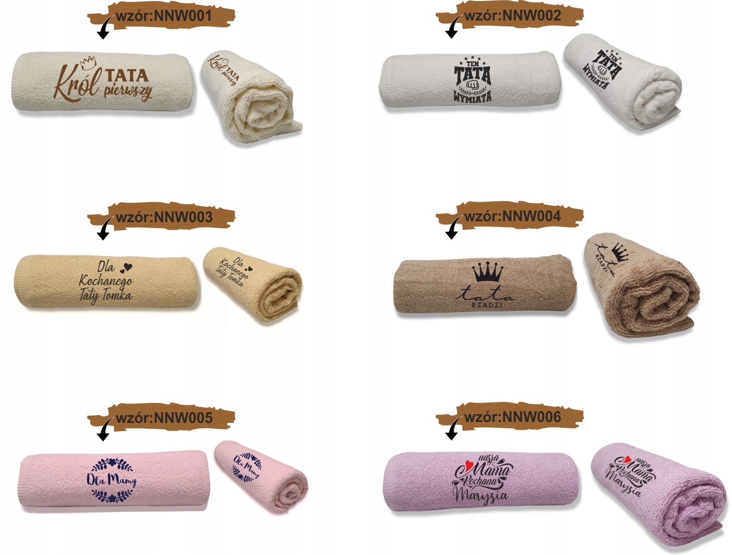 RĘCZNIK Z HAFTEM NAPISEM PREZENT NA ROCZNICĘ ŚLUBU