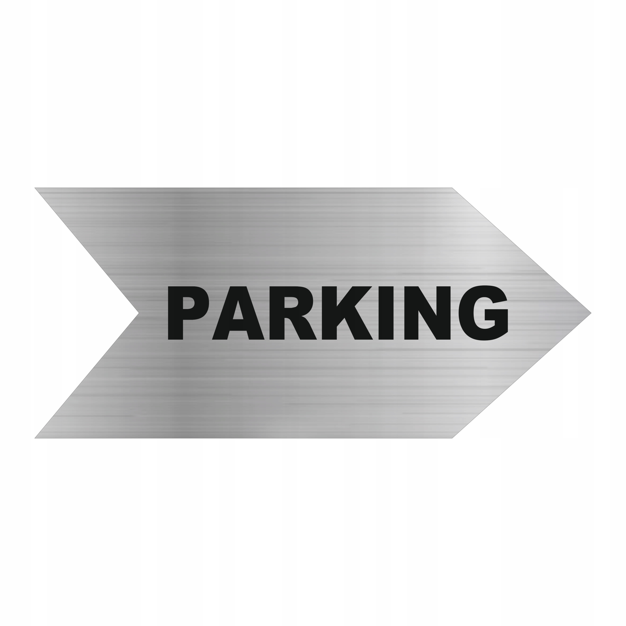 TABLICZKA TABLICA GRAWEROWANA STRZAŁKA nierdzewna z TWOIM NAPISEM parking