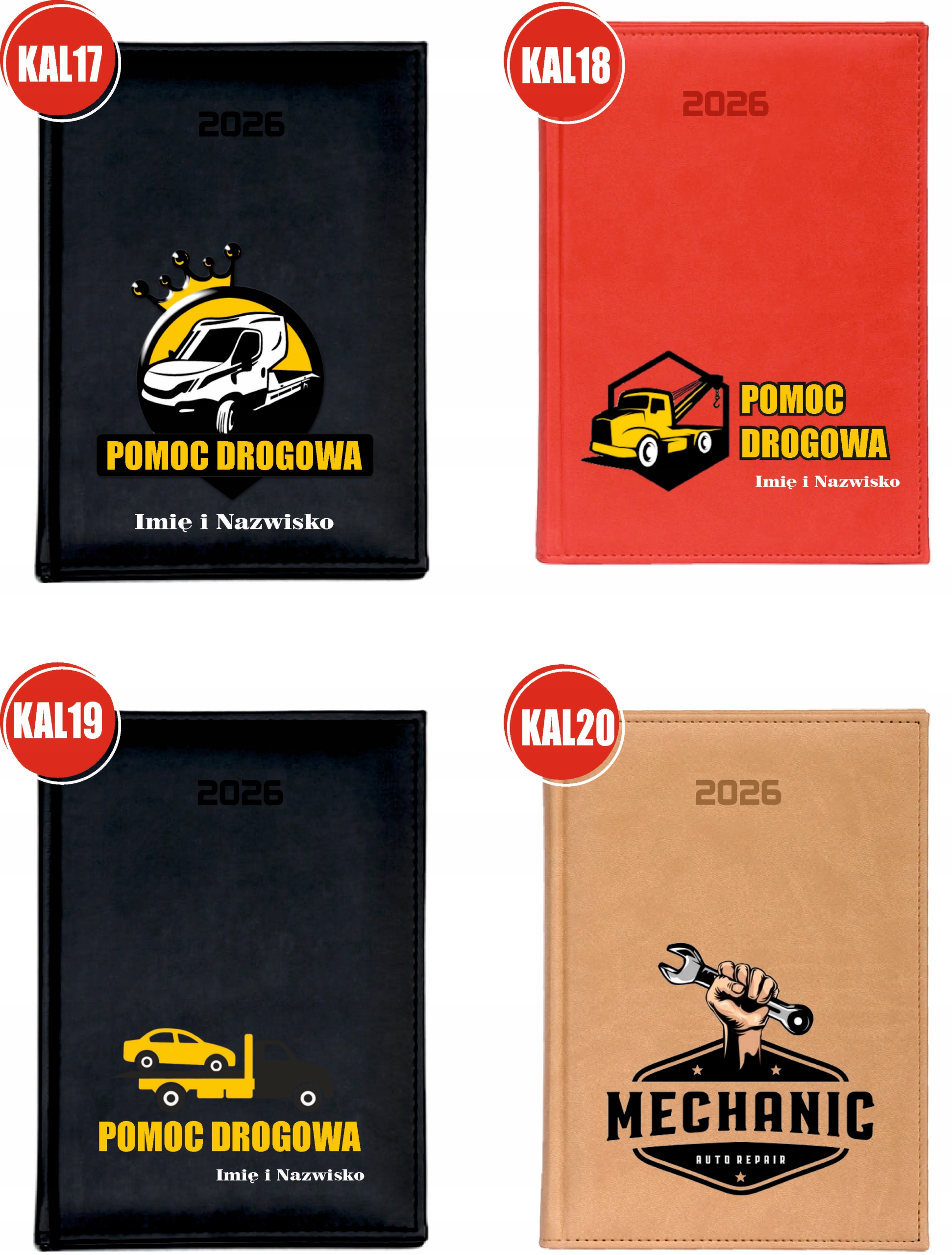 KALENDARZ A5 2026 DZIENNY PLANER Z NADRUKIEM NAPISEM MRS PREZENT